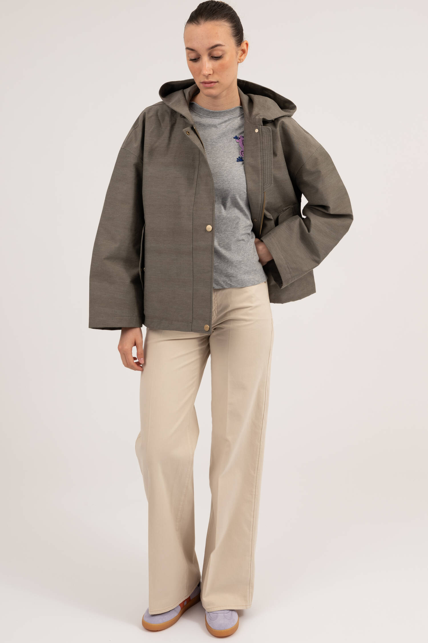 Kapuzenjacke ELLE in Taupe