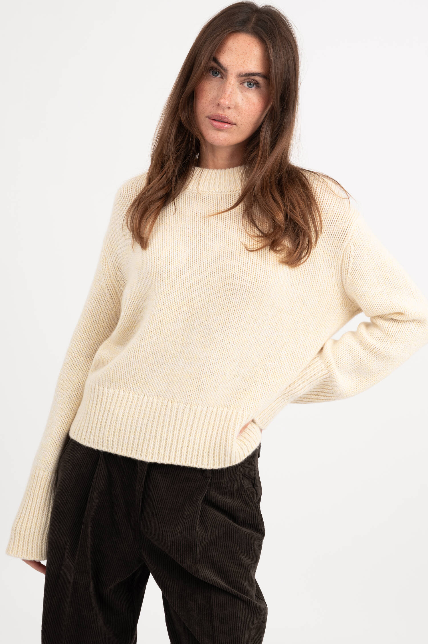 Cashmere Pullover TARIE in Gelb Cashmere Pullover TARIE in Gelb