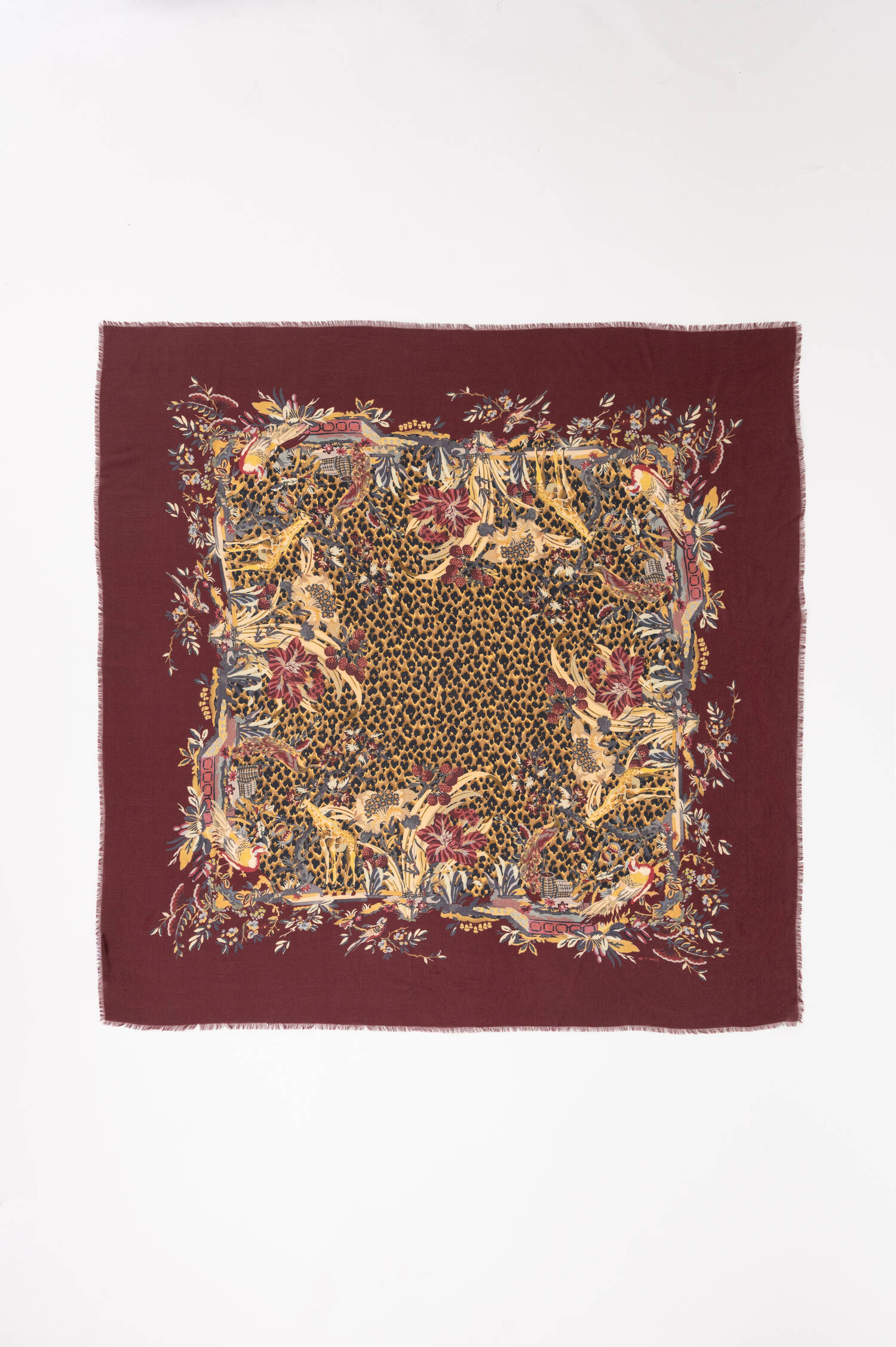 Jacquard Tuch in Burgund Jacquard Tuch in Burgund
