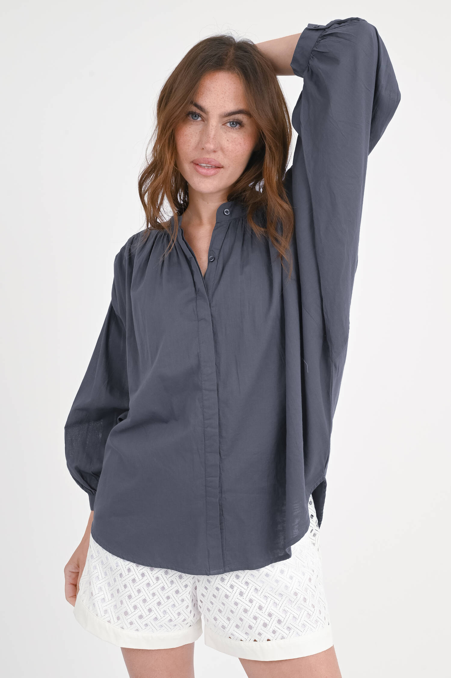 Bluse BALLOON in Anthrazit