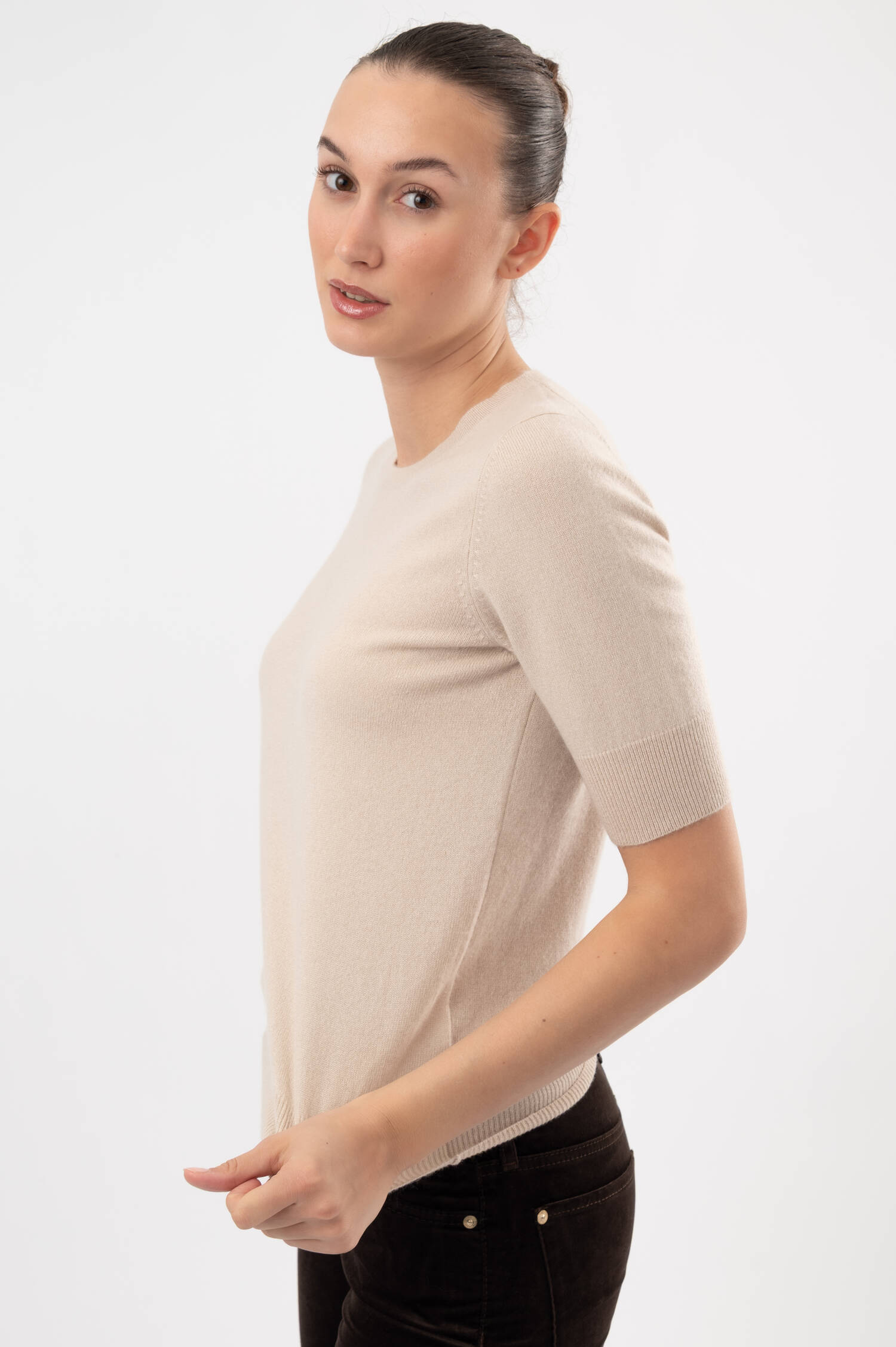Cashmere-Pullover in Beige Cashmere-Pullover in Beige
