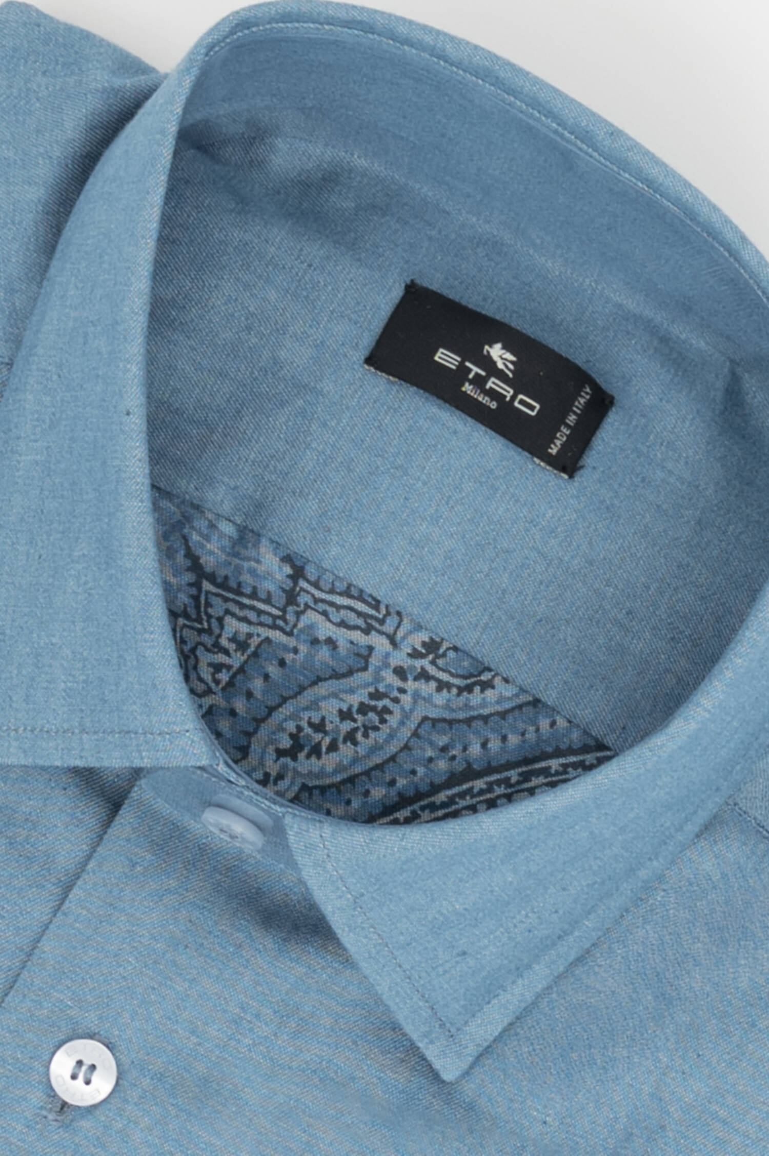 Hemd mit Innenprint in Blau