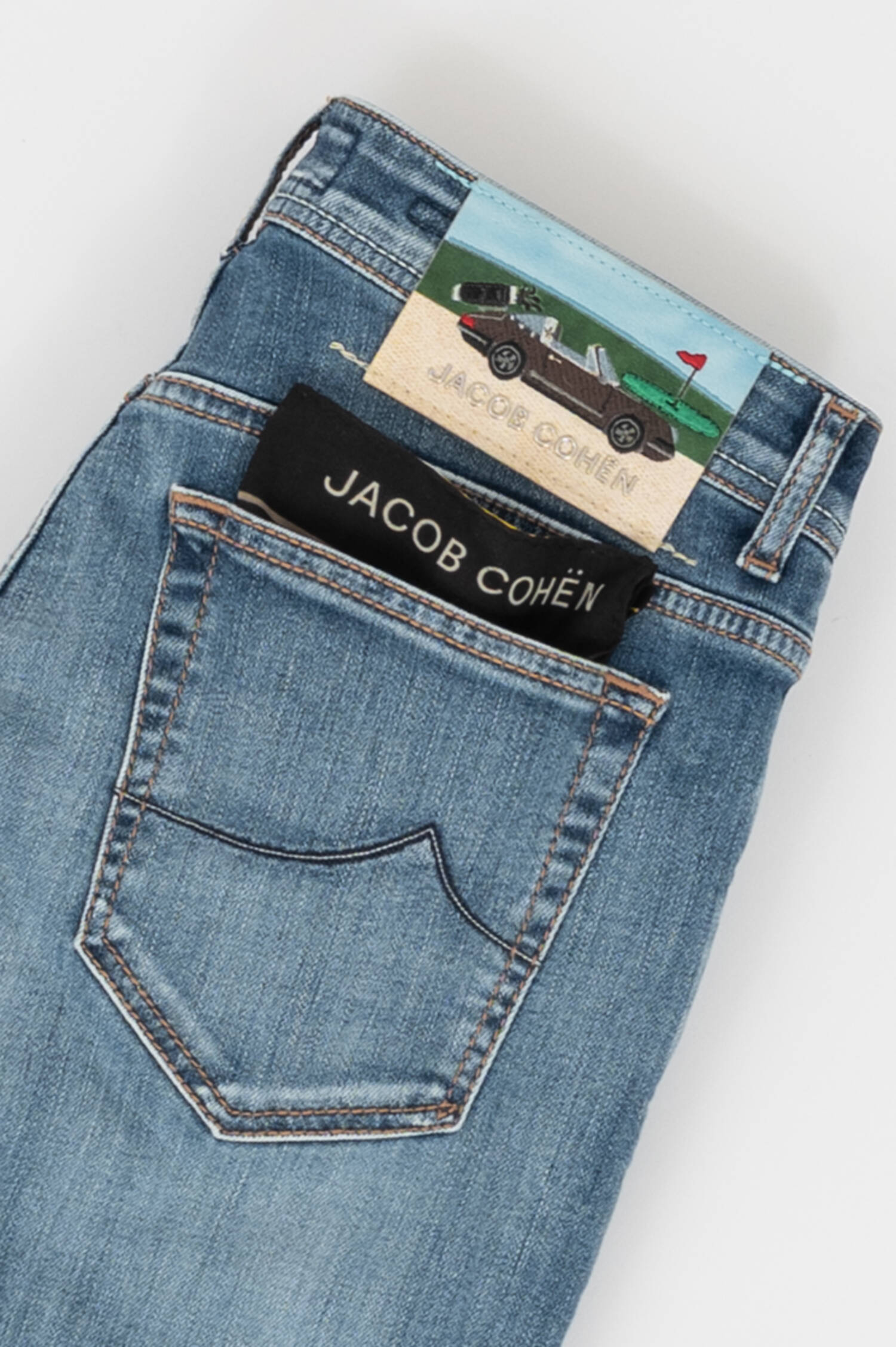 Vintage Slim Fit Jeans BARD in Mediumblau