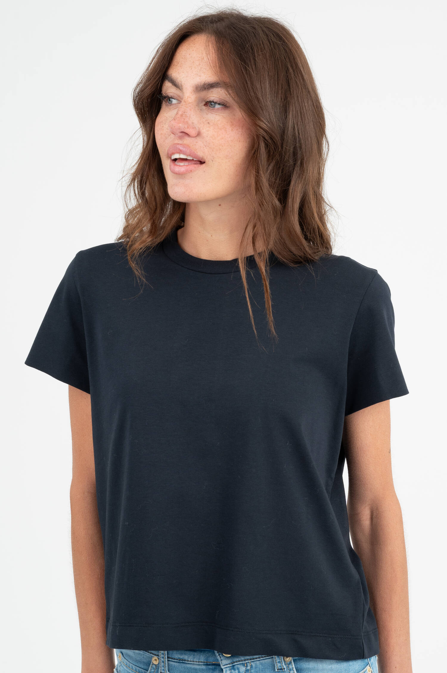 T-Shirt mit Feder-Details in Navy T-Shirt mit Feder-Details in Navy