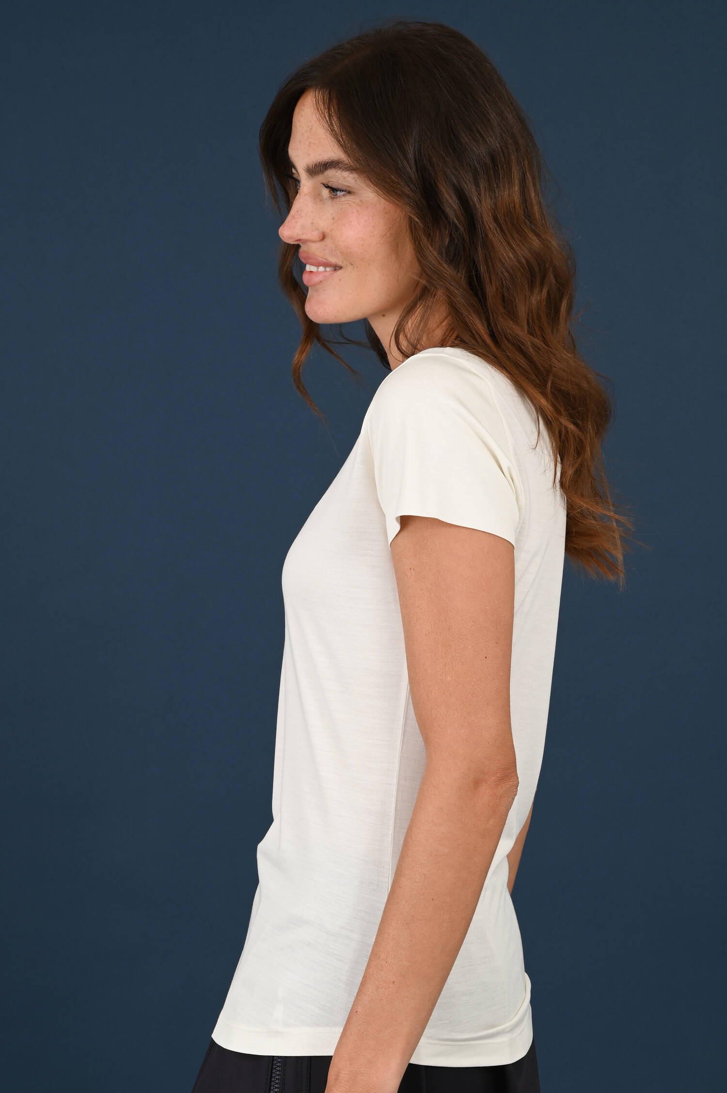 Seiden-Shirt FANNY in Bianco Seiden-Shirt FANNY in Bianco