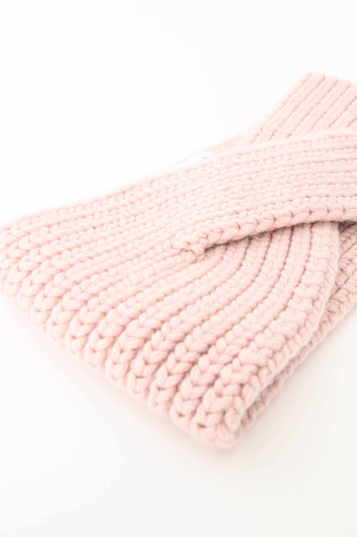 Cashmere Stirnband mit Twist in Zartrosa