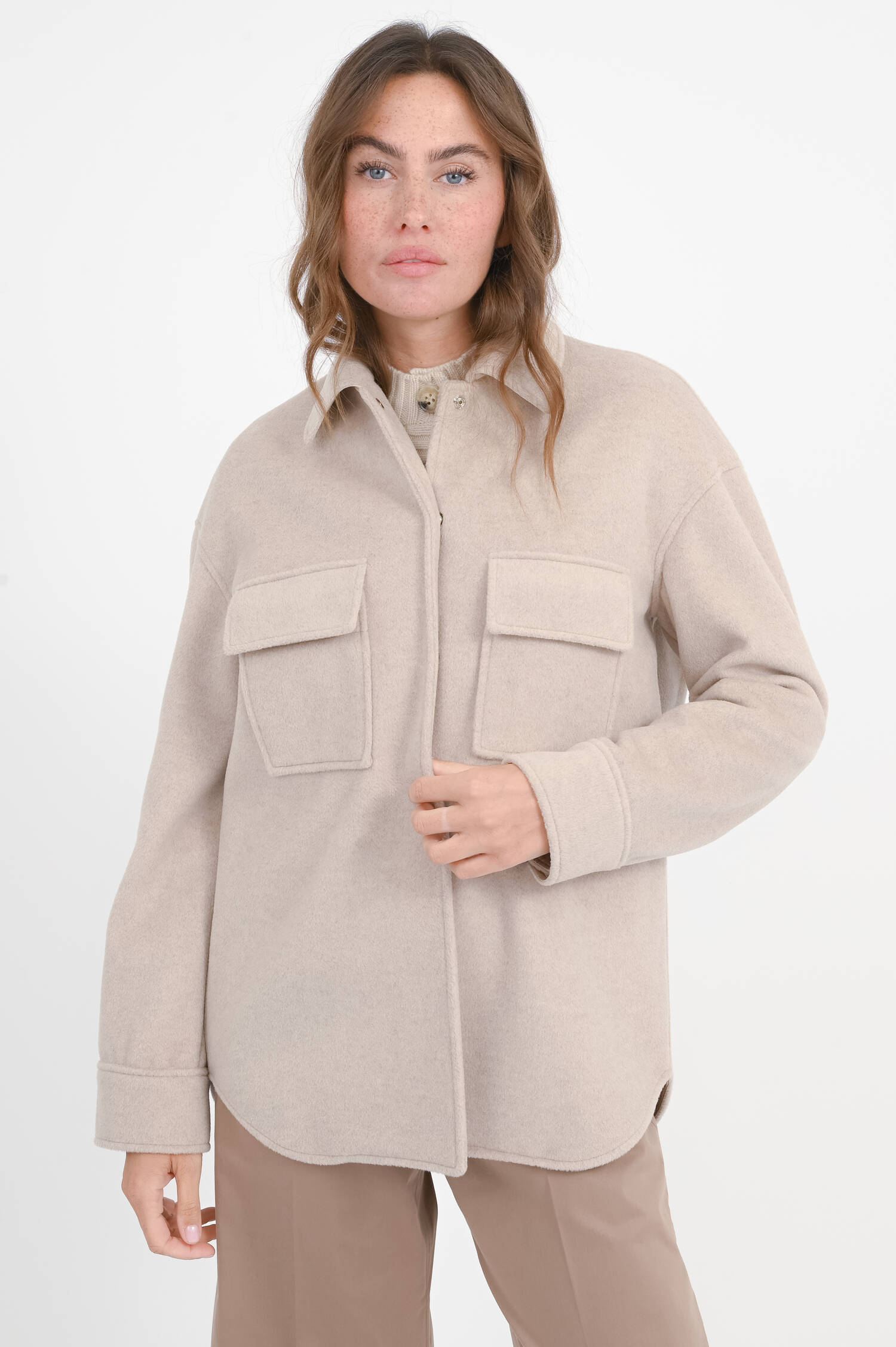 Fleecejacket / Overshirt in Sand Fleecejacket / Overshirt in Sand