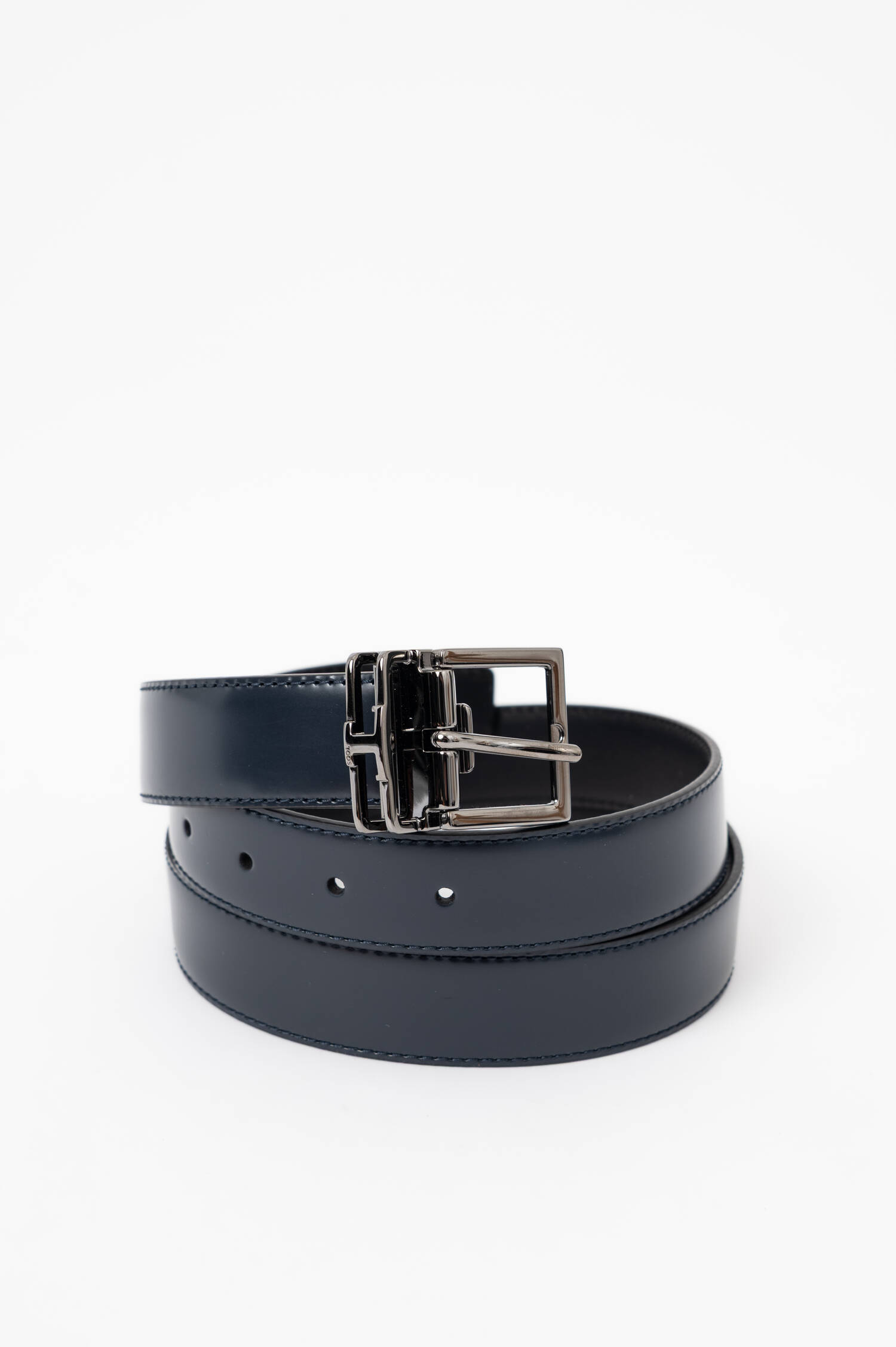 Wendbarer Ledergürtel in Navy
