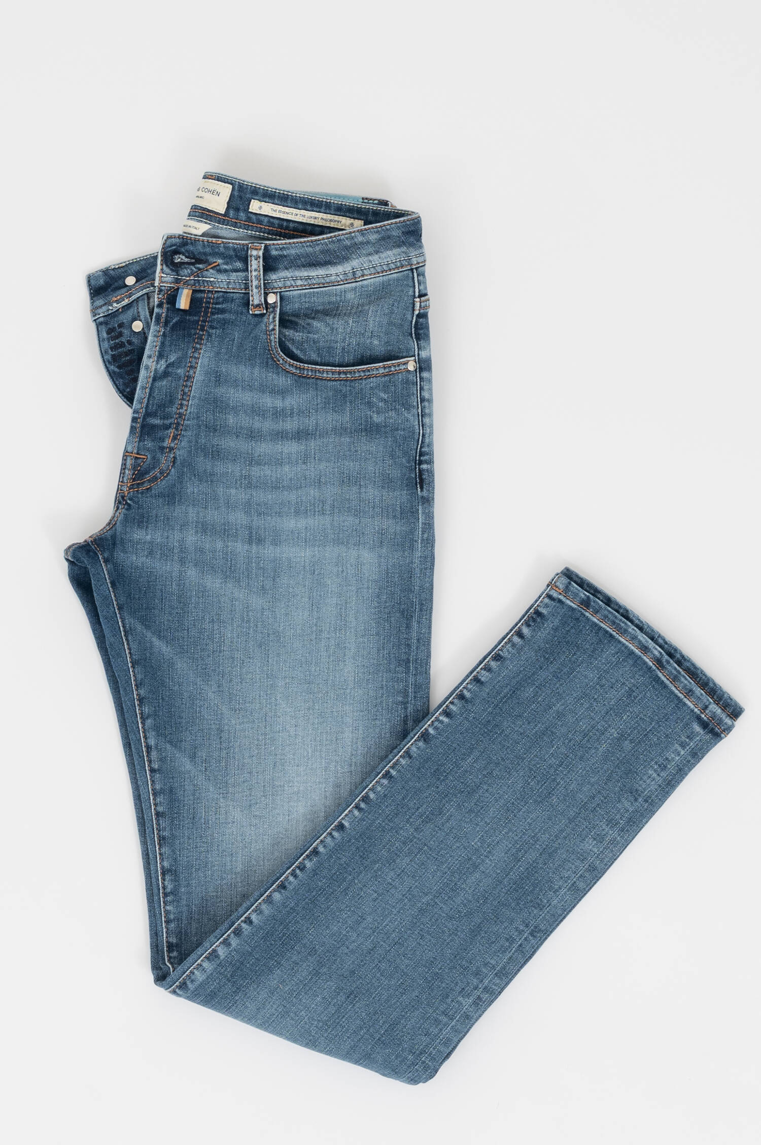 Vintage Slim Fit Jeans BARD in Mediumblau