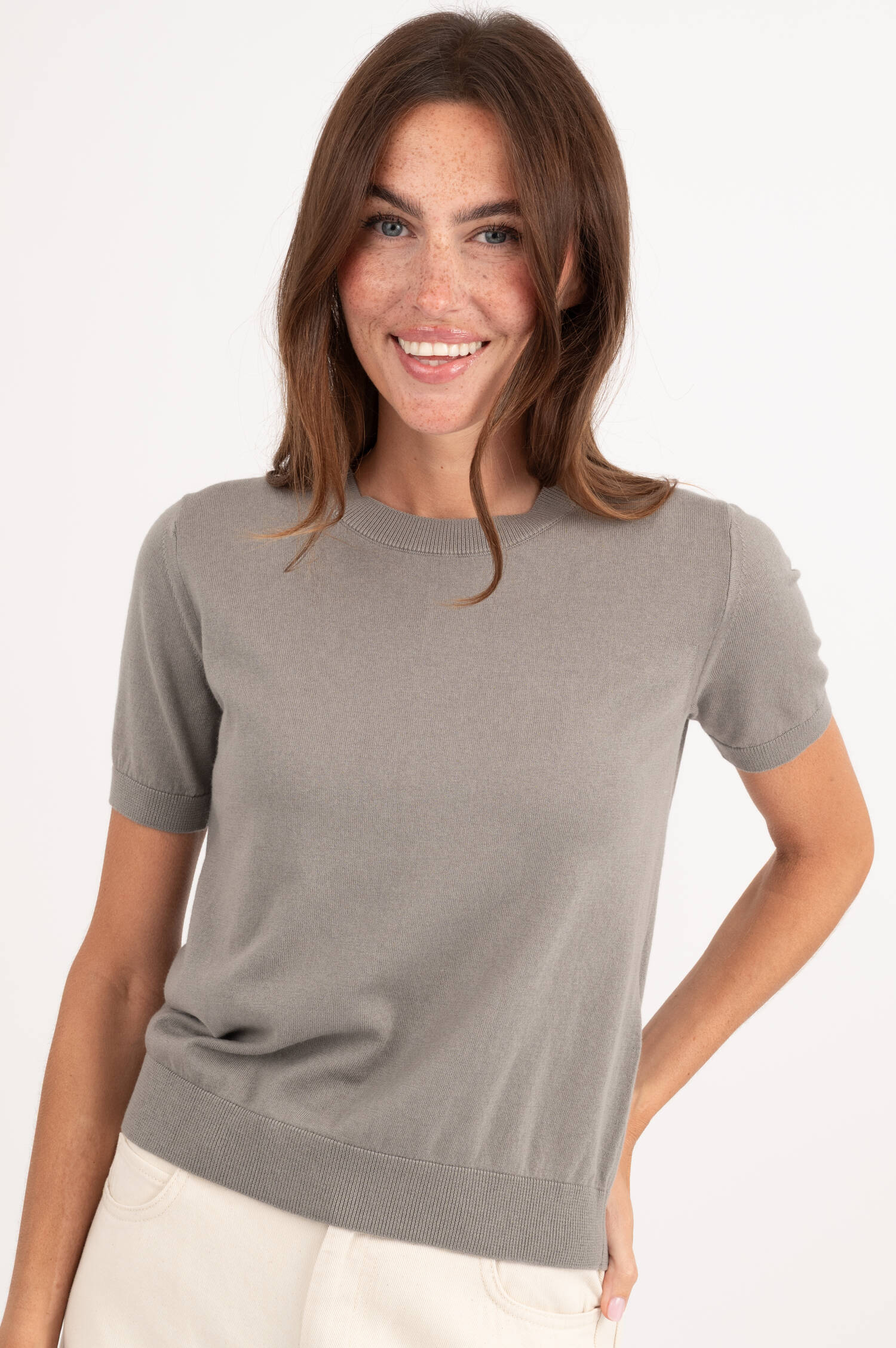 Strickshirt GIULIETTA in Grau Strickshirt GIULIETTA in Grau