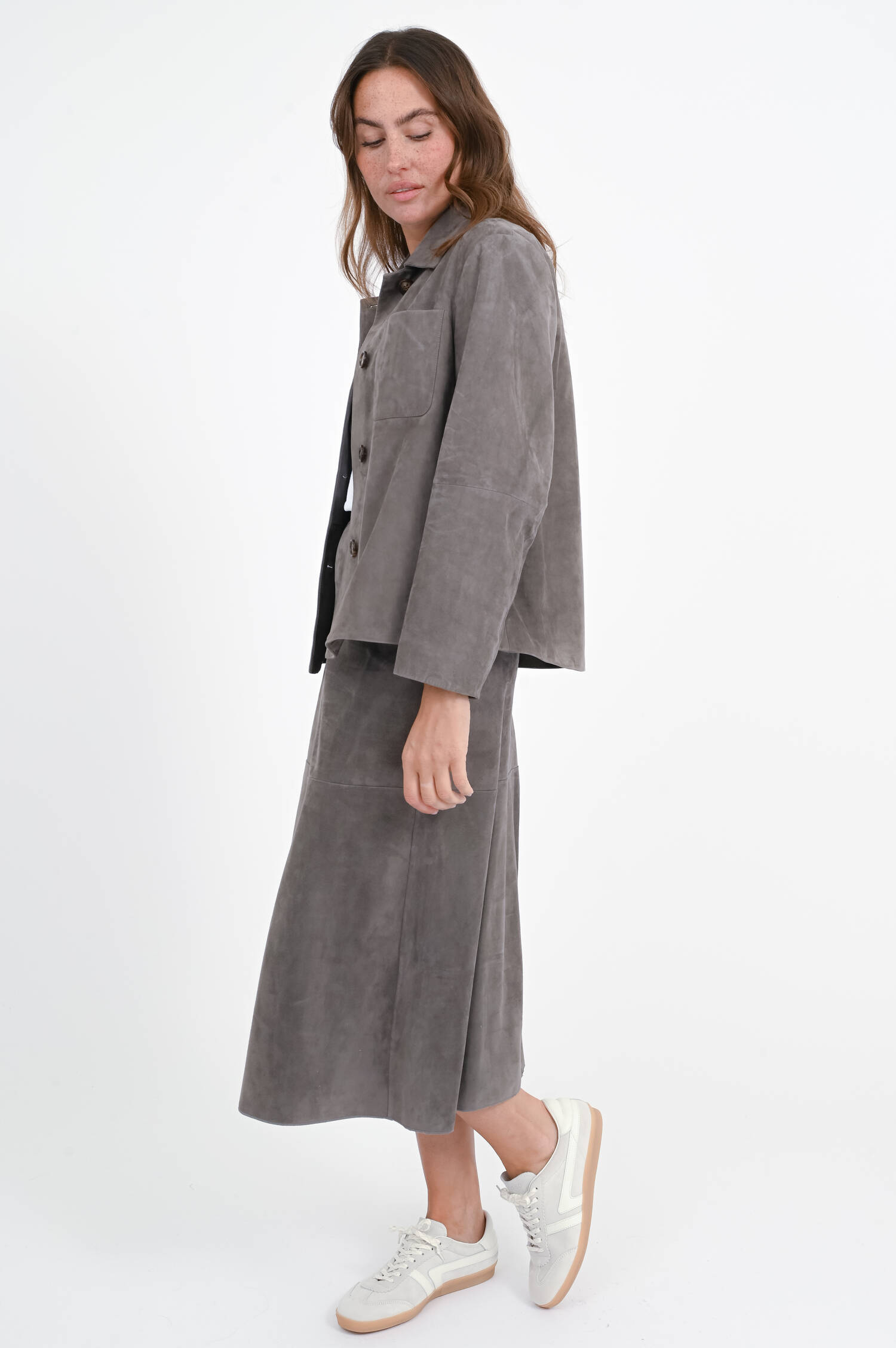 Lederjacke CLEO in Grau