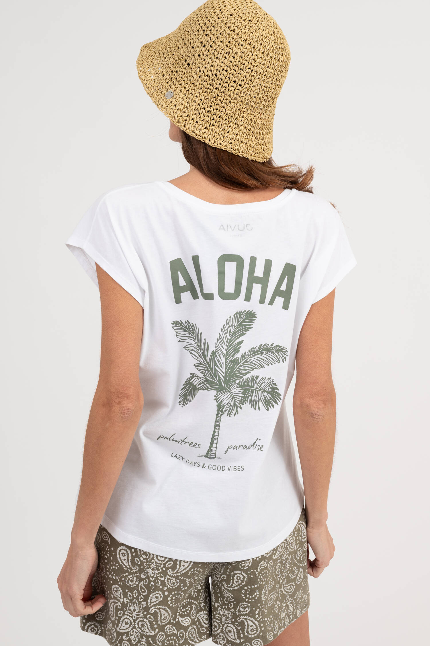 T-Shirt mit Print in Weiß T-Shirt mit Print in Weiß