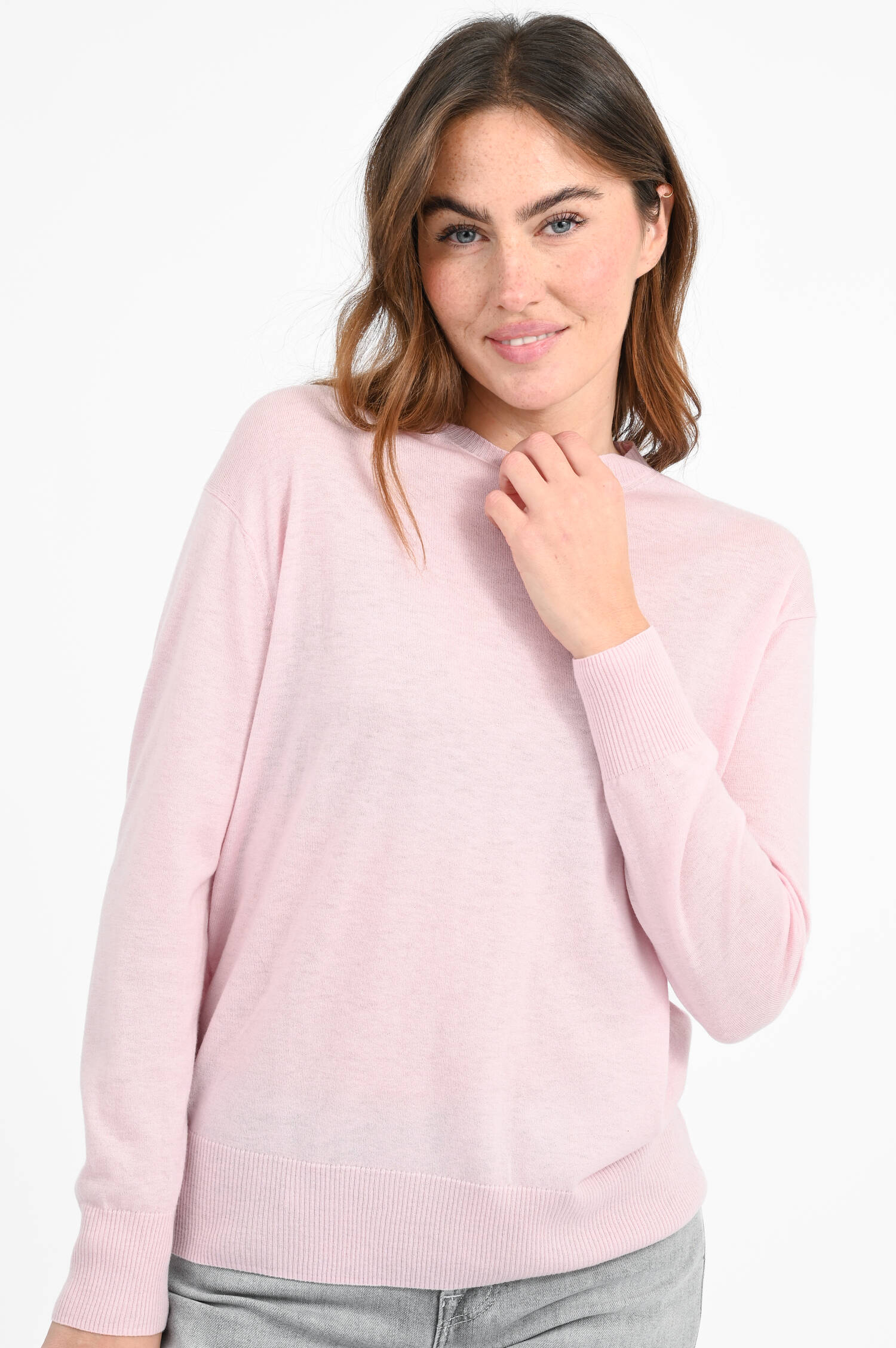 Strickpullover VENTO aus Woll-Cashmere-Mix in Rosa