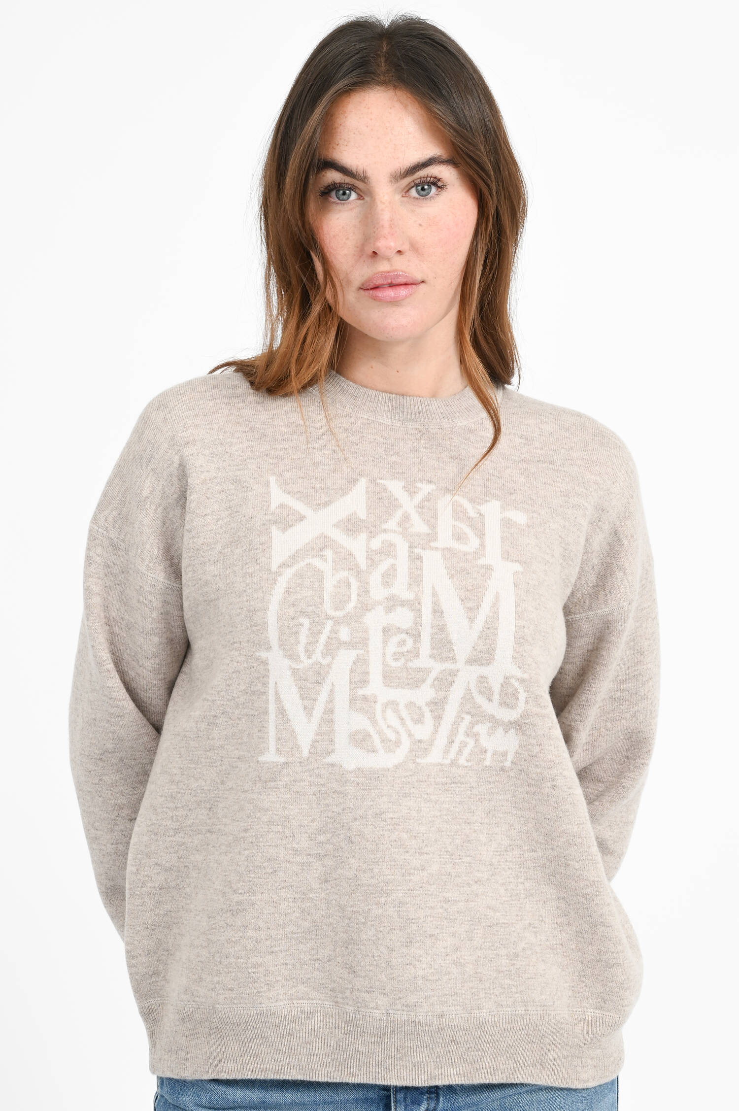 Pullover FLIPPER aus Woll-Cashmere-Mix in Beige Pullover FLIPPER aus Woll-Cashmere-Mix in Beige