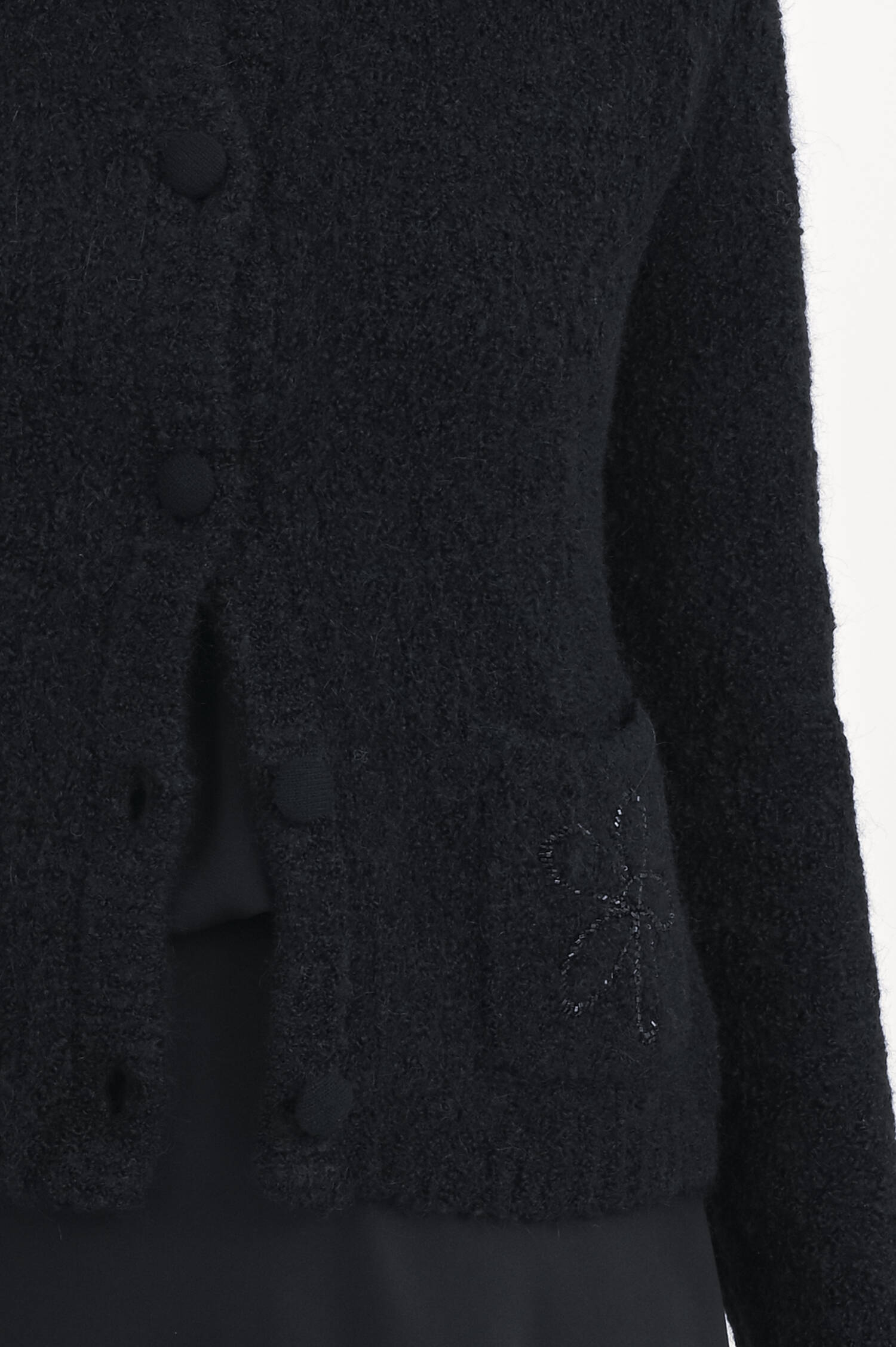 Strickweste aus Alpaka-Mix in Schwarz