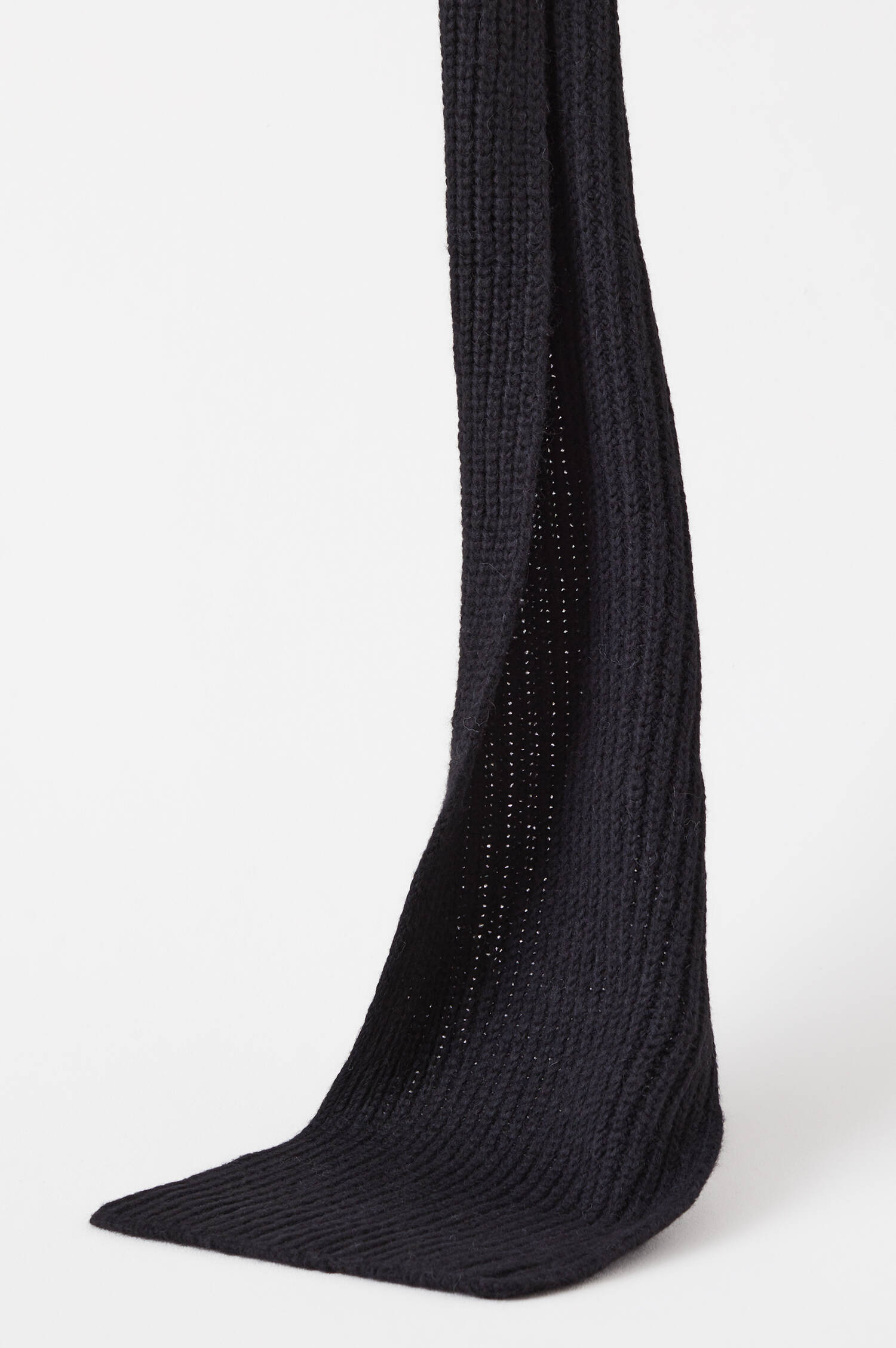 Strickschal aus Alpaka-Mix in Schwarz