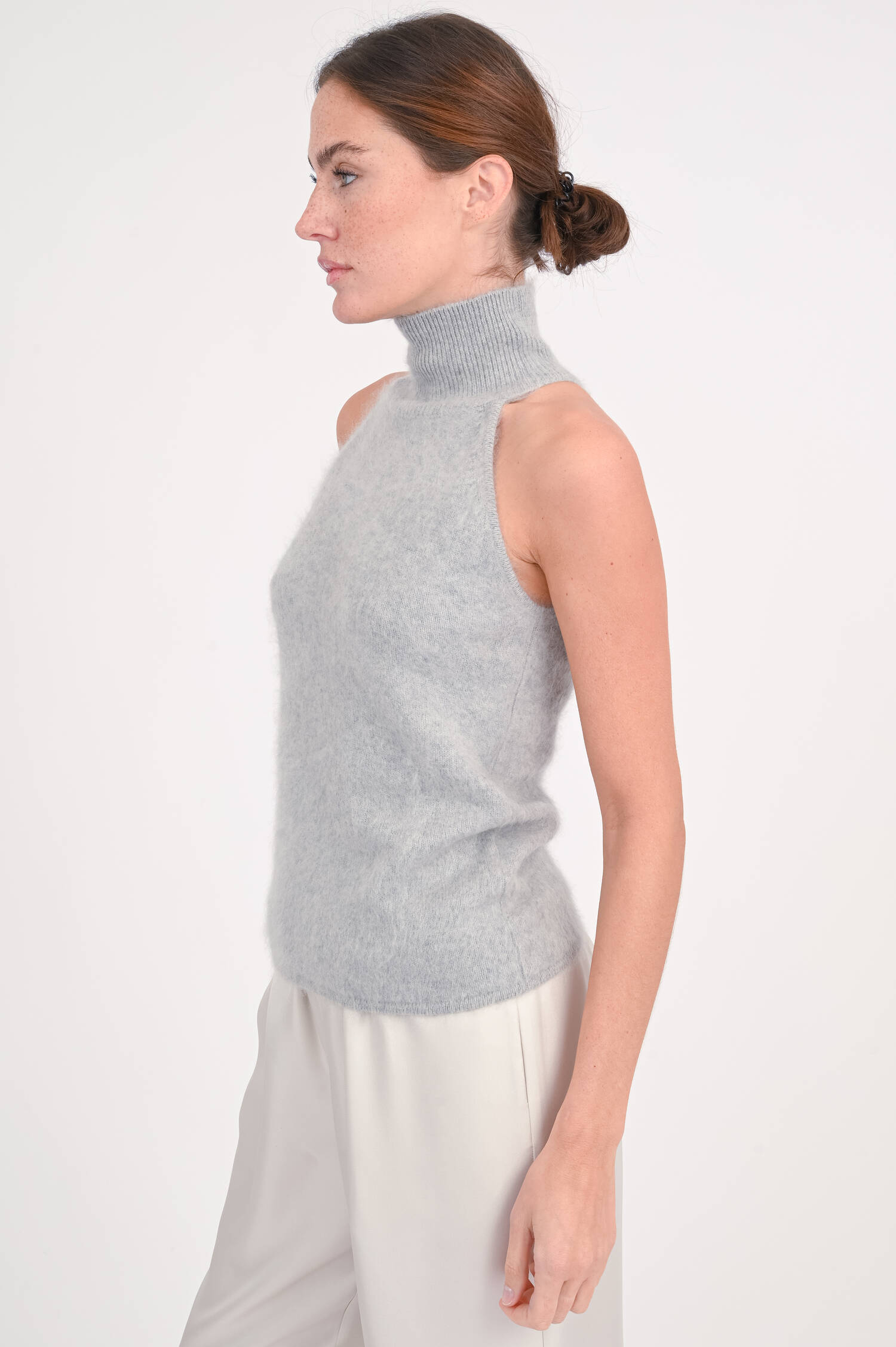 Rollkragen-Top LEYA in Hellgrau Rollkragen-Top LEYA in Hellgrau