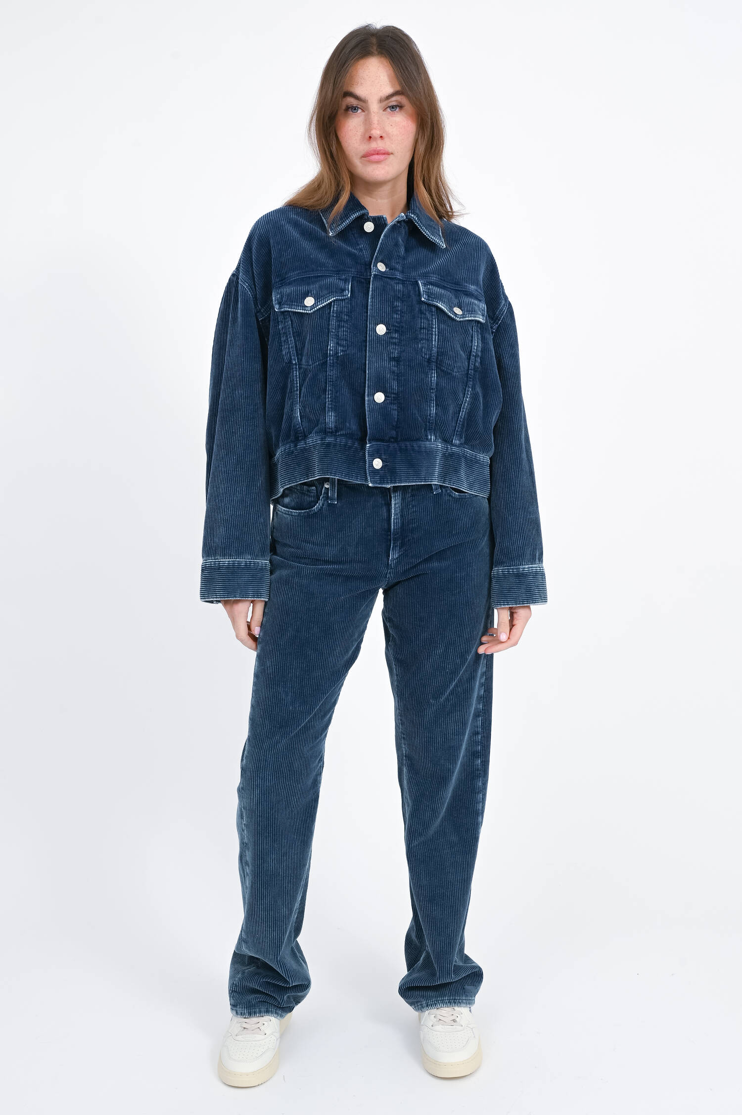 Denim-Cord-Jacke OLI in Used Blue Denim-Cord-Jacke OLI in Used Blue