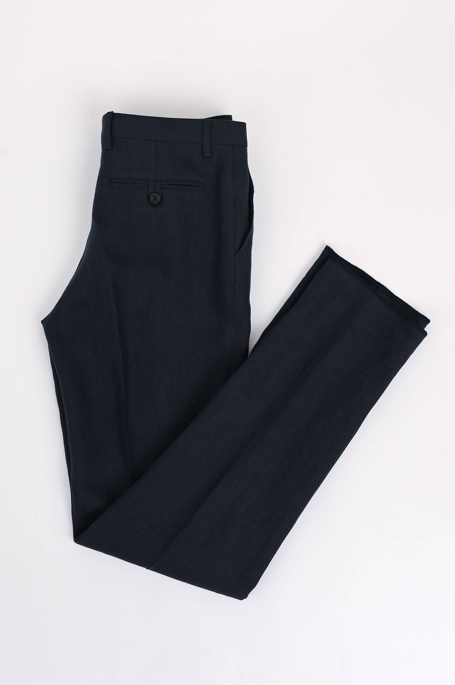 Leinenhose mit dezentem Muster in Navy Leinenhose mit dezentem Muster in Navy