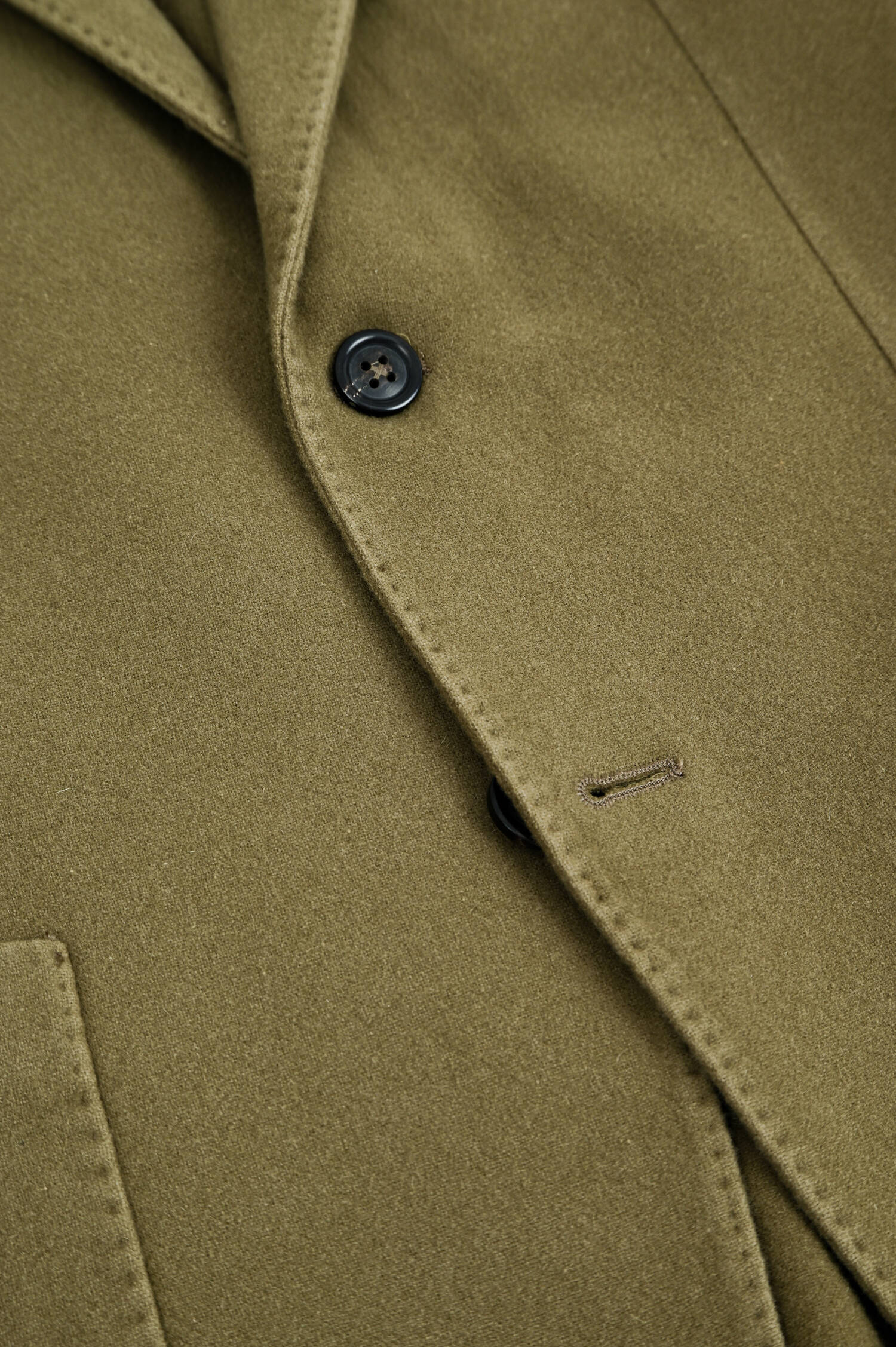 Herringbone Mantel in Schwarz/Natur