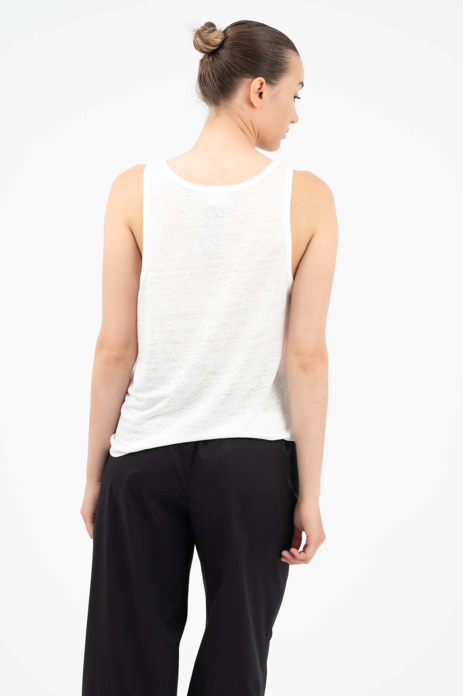 Leinen Tanktop in Weiß Leinen Tanktop in Weiß