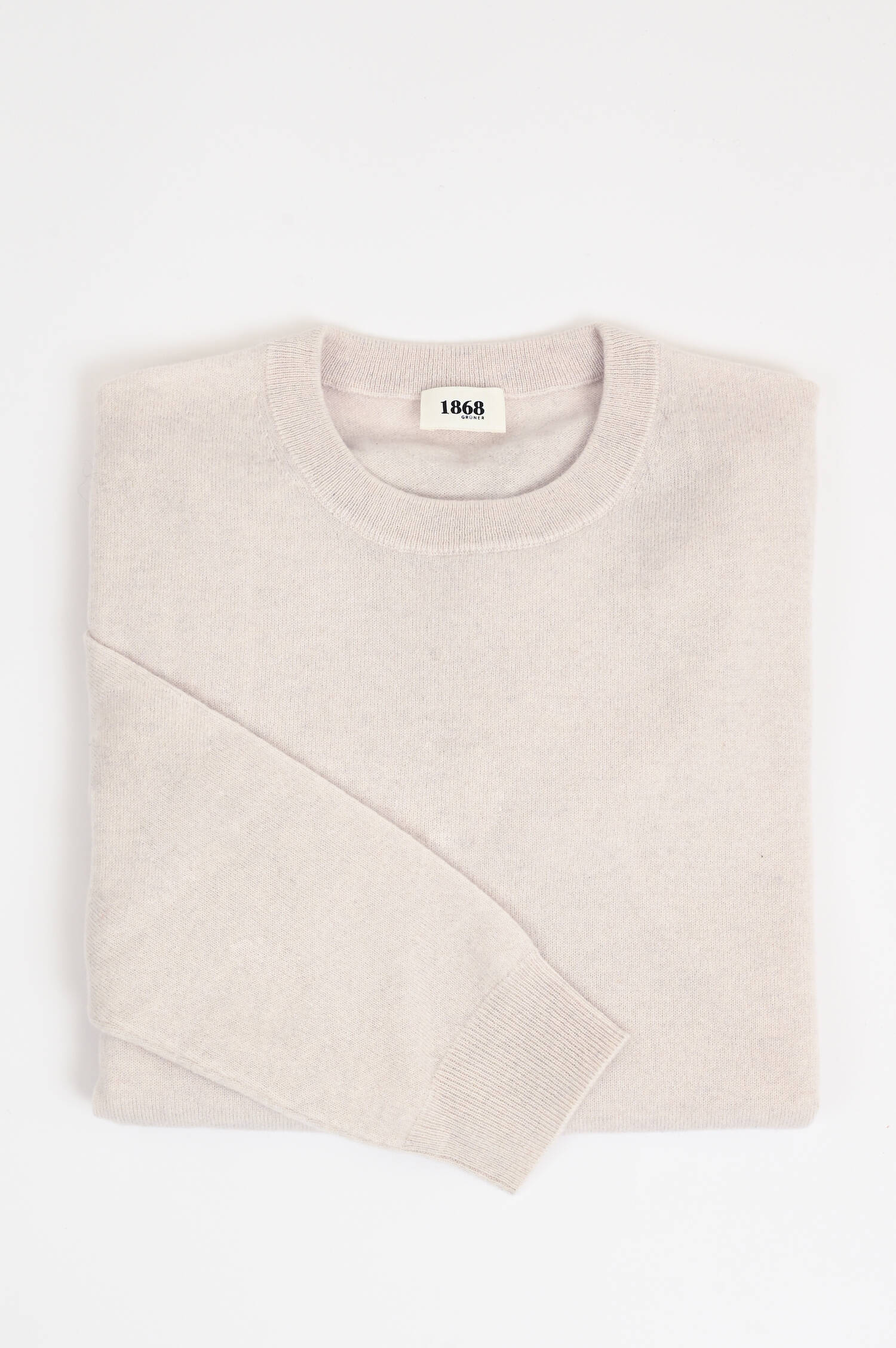 Cashmerepullover mit Rundhals in Hellbeige Cashmerepullover mit Rundhals in Hellbeige