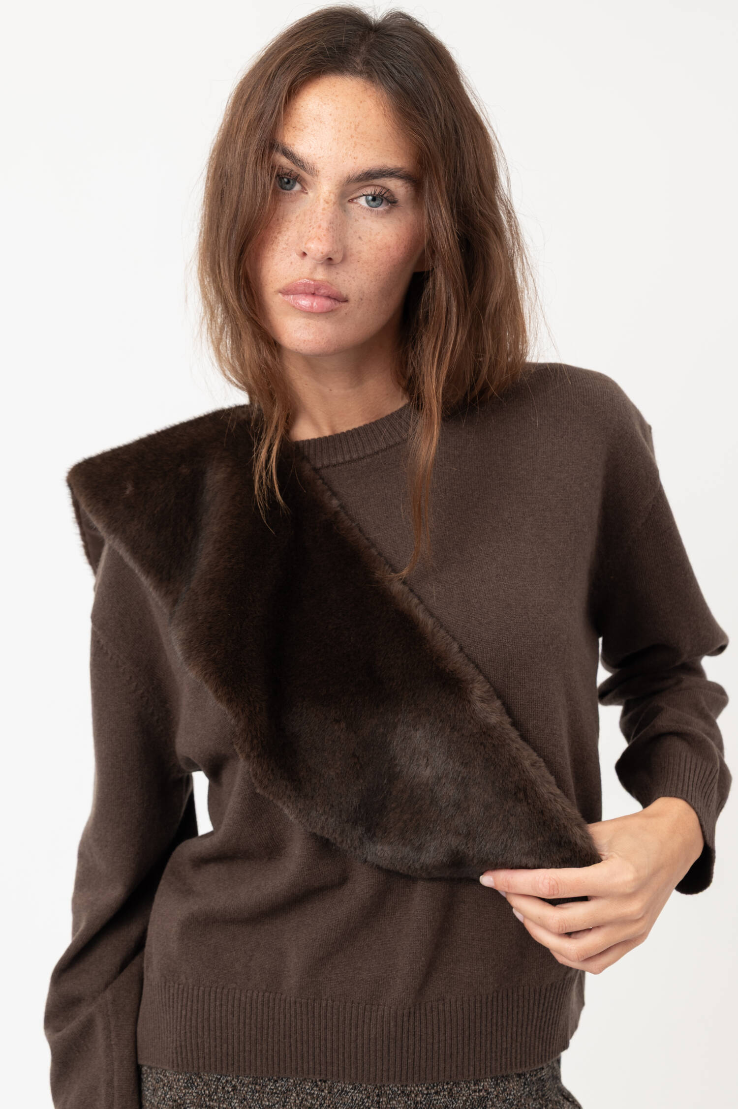 Faux-Fur-Schal in Braun Faux-Fur-Schal in Braun