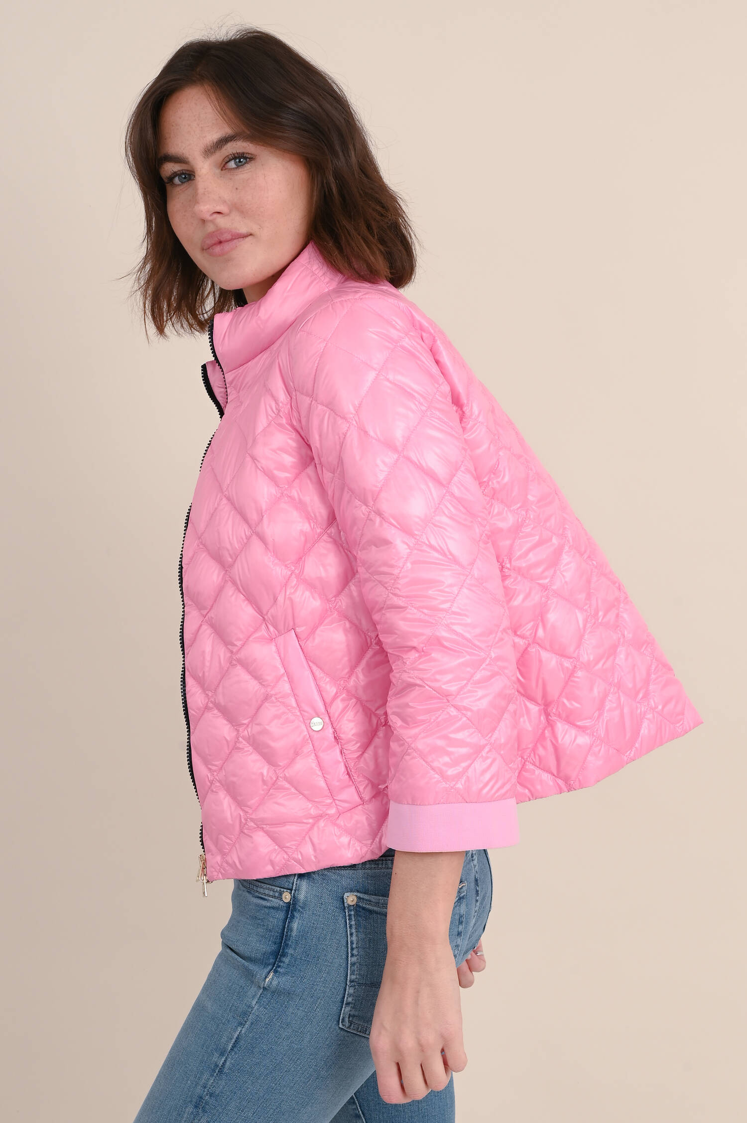 Leichte Daunenjacke in Rosa