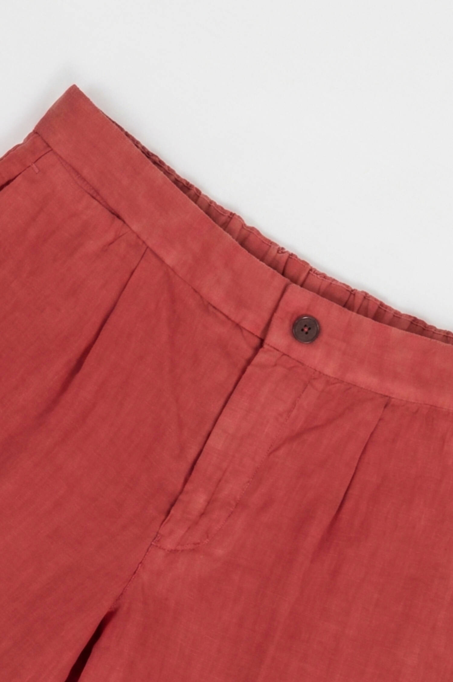 Leinen Bermuda in Rot