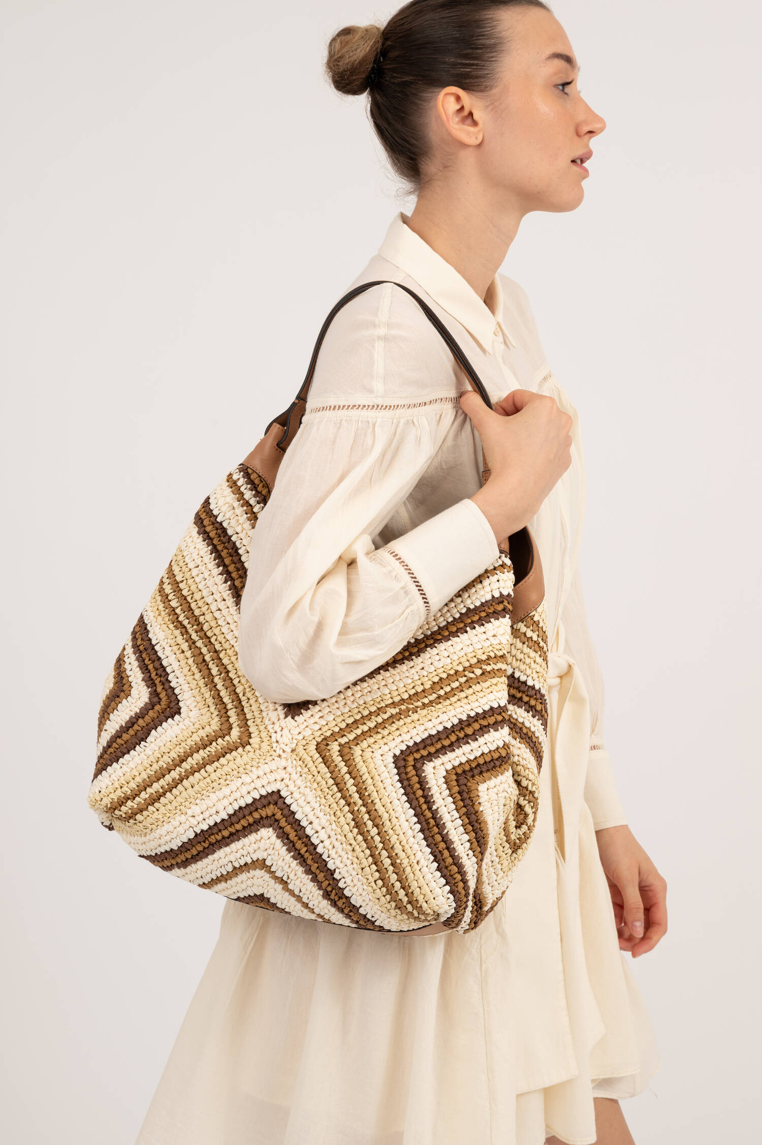 Shopper DUA mit gewebter Struktur in Multicolor