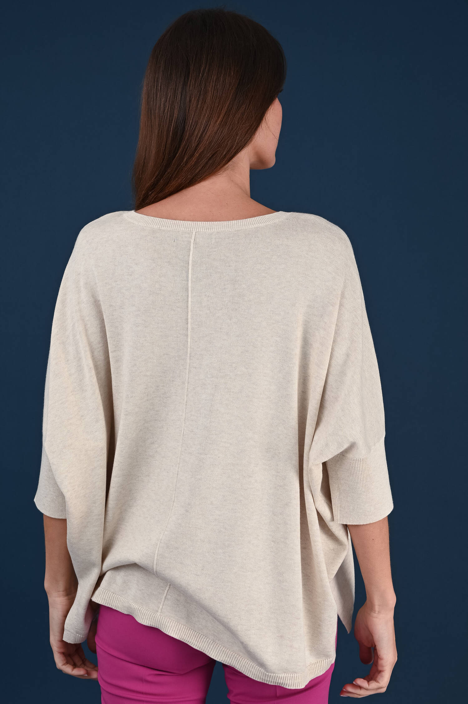 Batwing-Pullover in Ivorybeige