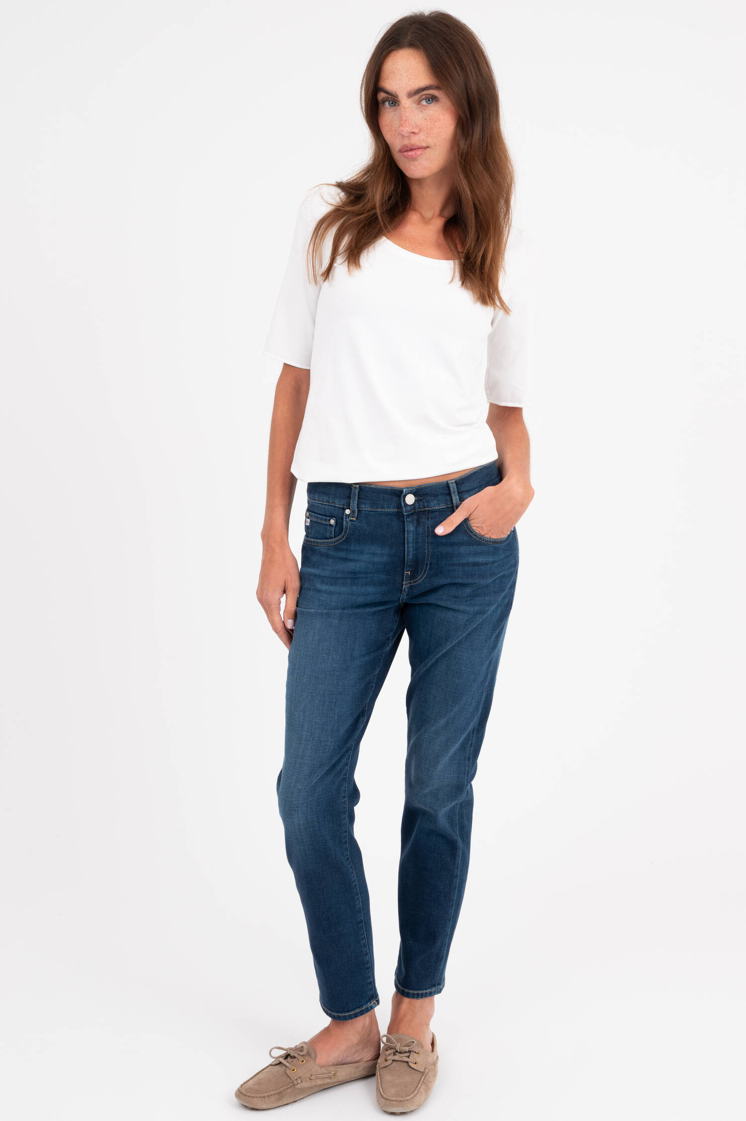 Slim Fit Jeans EX BOYFRIEND in Dunkelblau Slim Fit Jeans EX BOYFRIEND in Dunkelblau