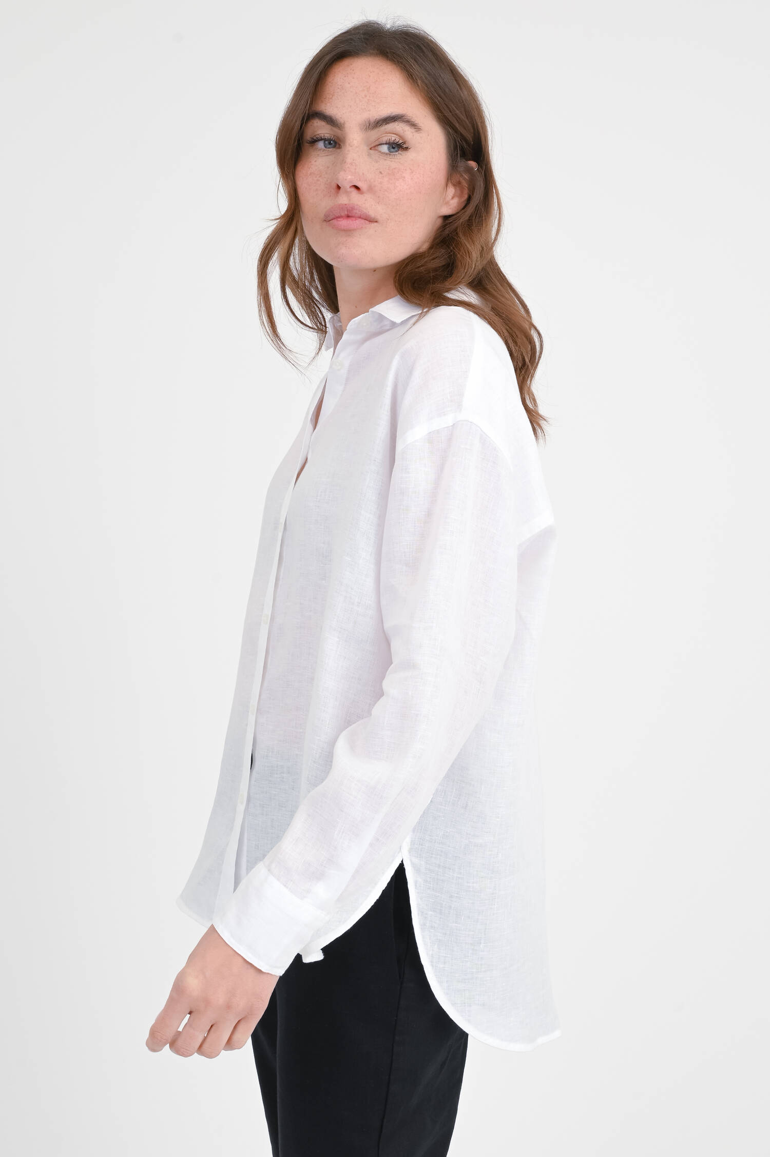 Leinenbluse DARIA in Weiß