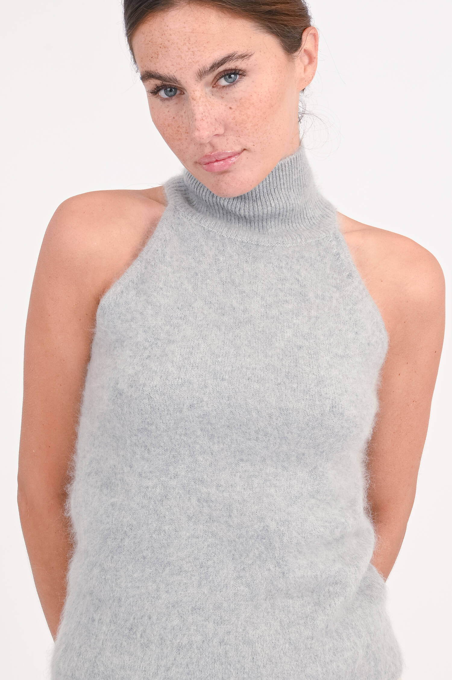 Rollkragen-Top LEYA in Hellgrau Rollkragen-Top LEYA in Hellgrau