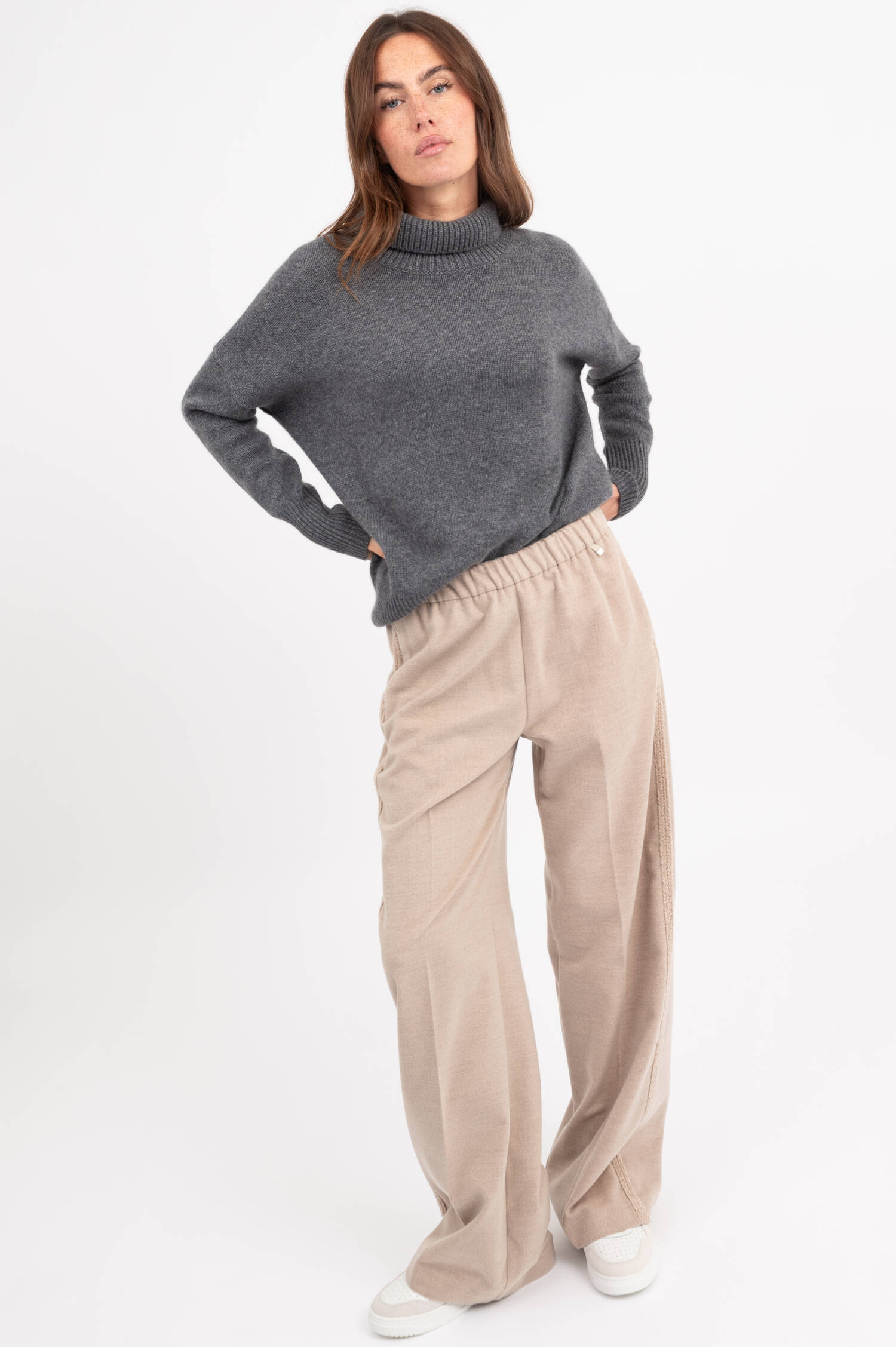 Woll-Mix Hose in Beige Woll-Mix Hose in Beige