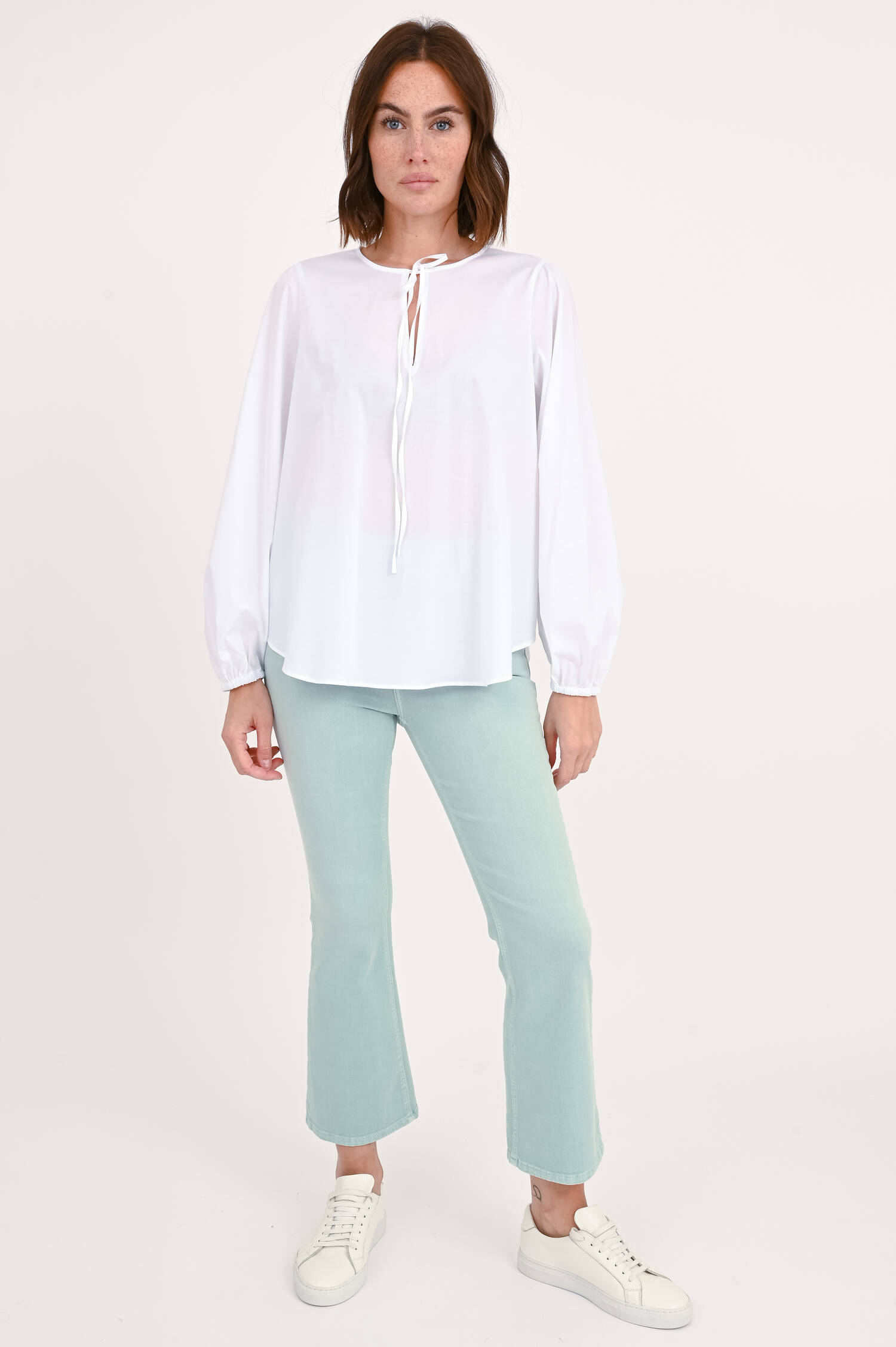 Tunika aus Baumwolle in Weiß Tunika aus Baumwolle in Weiß