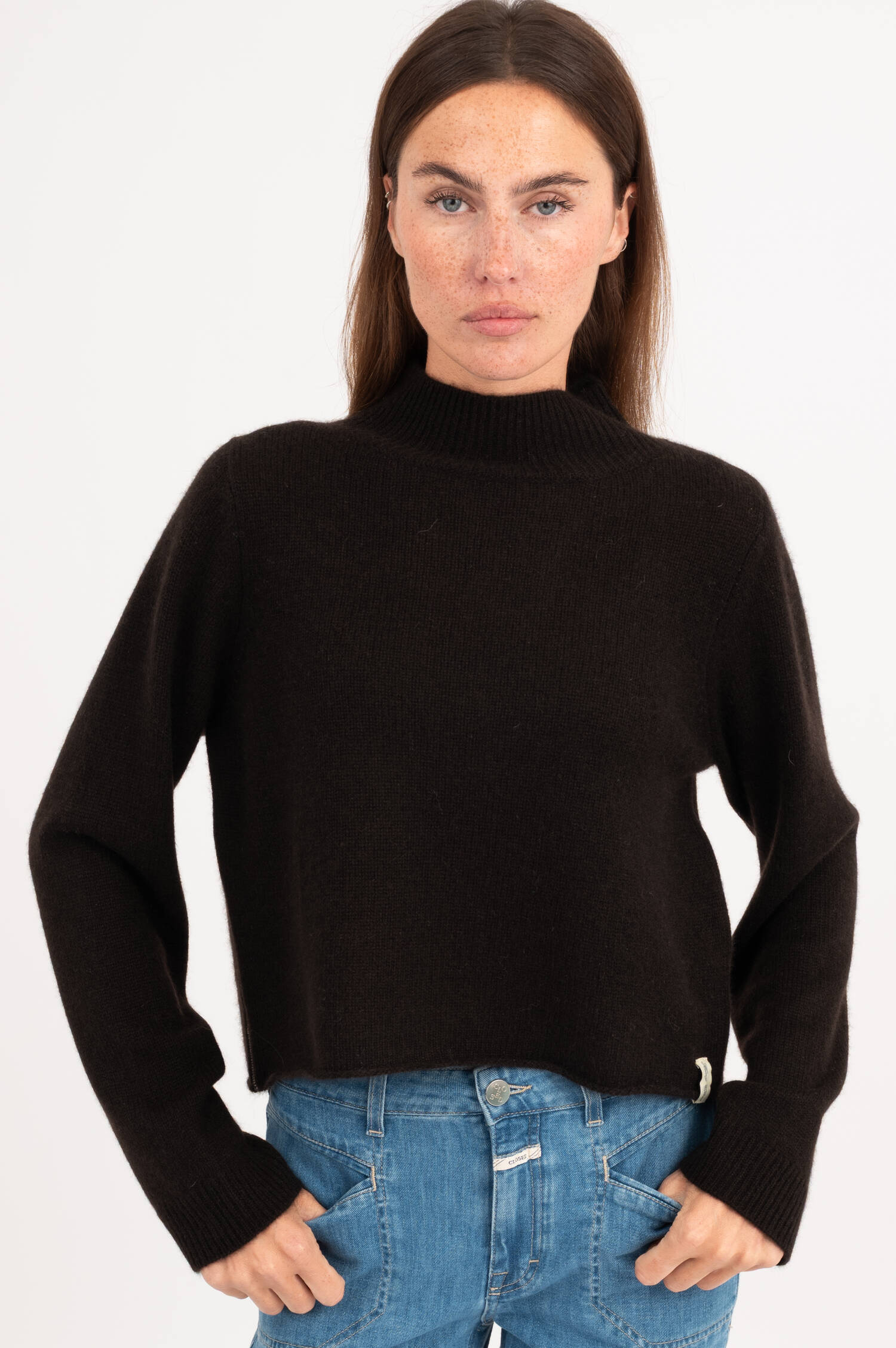 Cashmere Pullover in Dunkelbraun