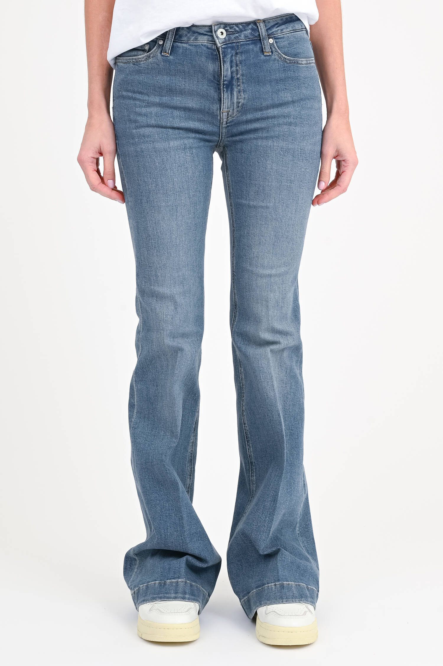 Wide Leg Jeans TROPEA in Mittelblau