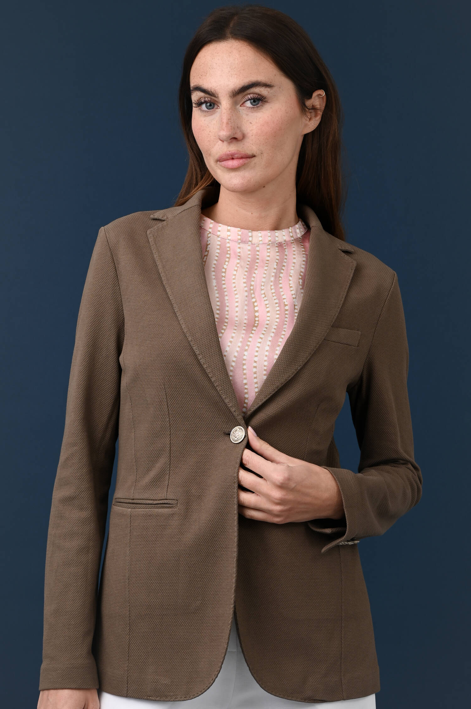 Strukturierter Blazer in Braun