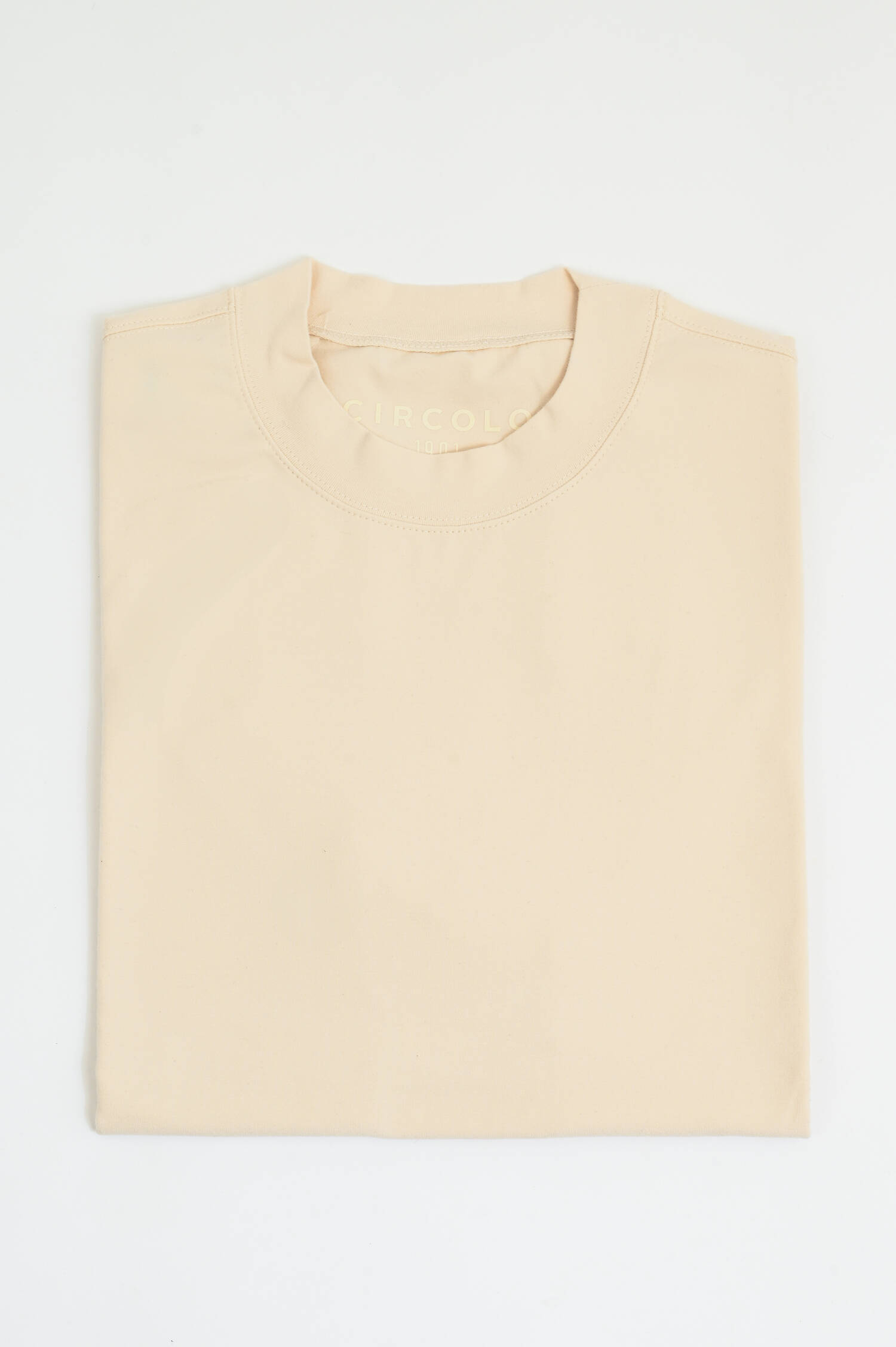 Loose Fit Kurzarm-Shirt in Panna Cotta