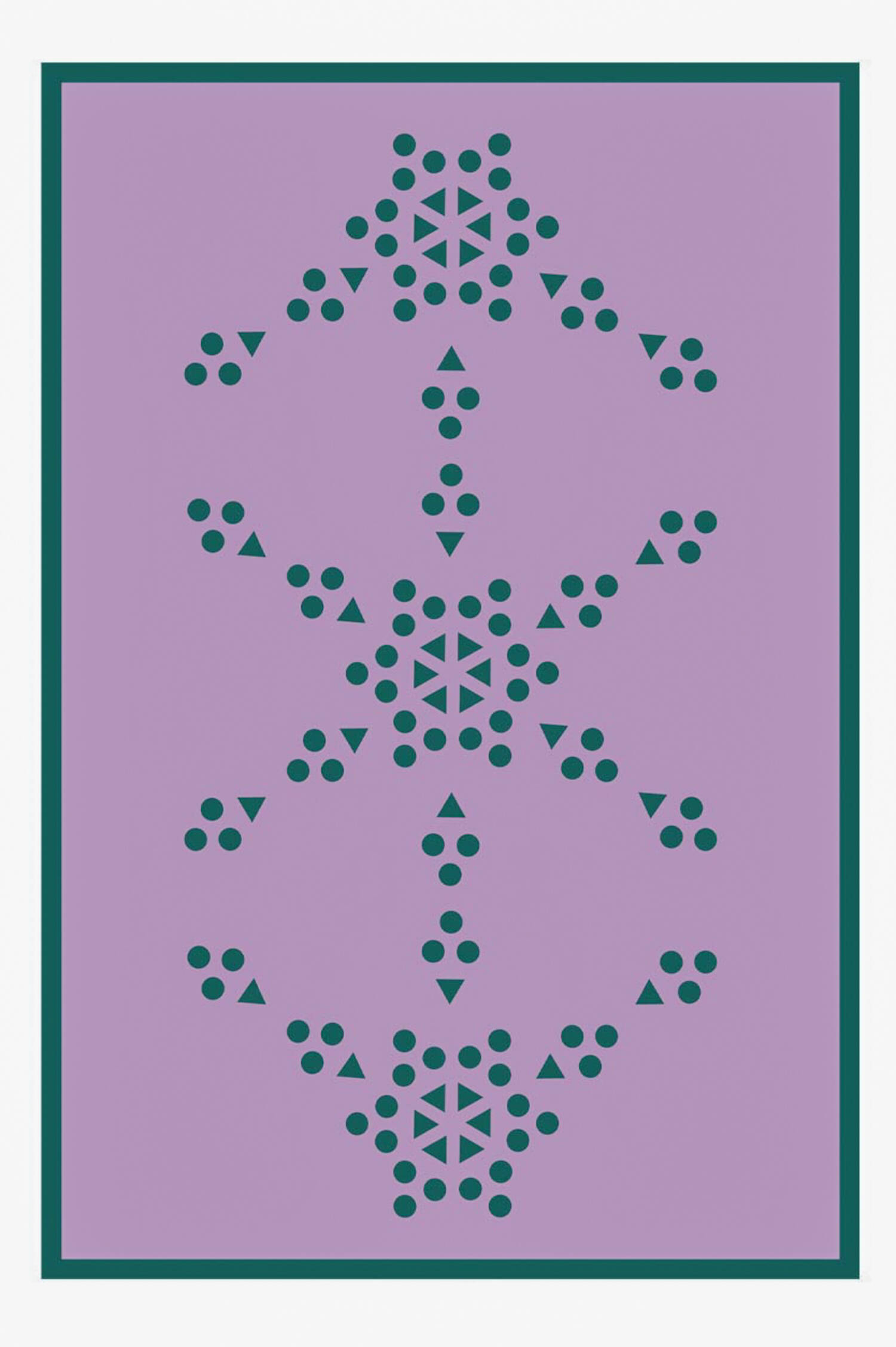 Pareo in Flieder/Grün gemustert