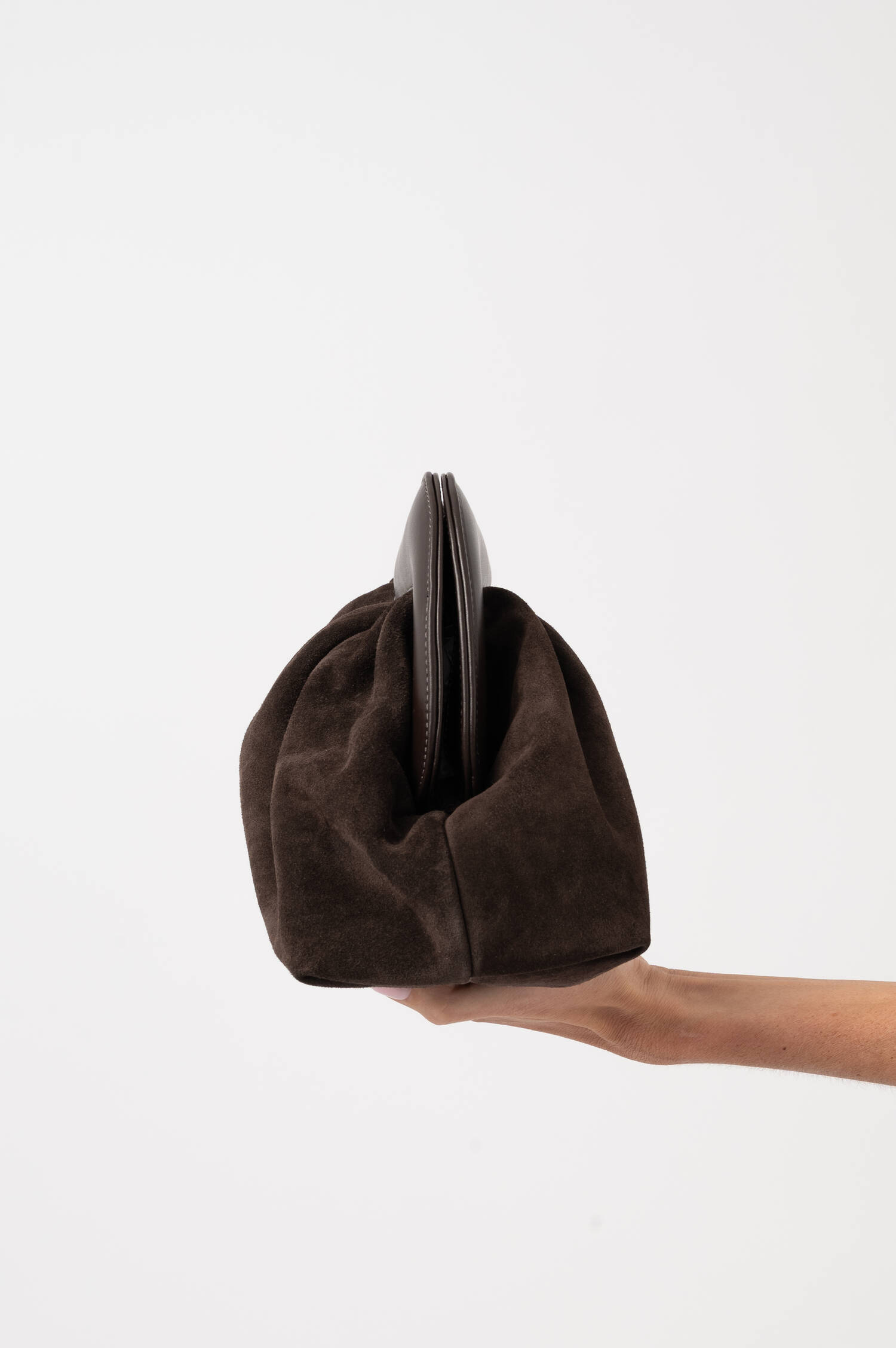 Suede Pouch NAYARA in Braun Suede Pouch NAYARA in Braun