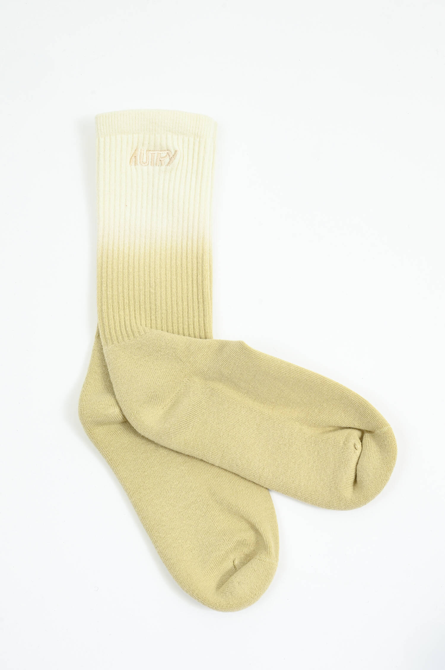 Hohe Socken mit Farbverlauf in Khaki/Creme Hohe Socken mit Farbverlauf in Khaki/Creme
