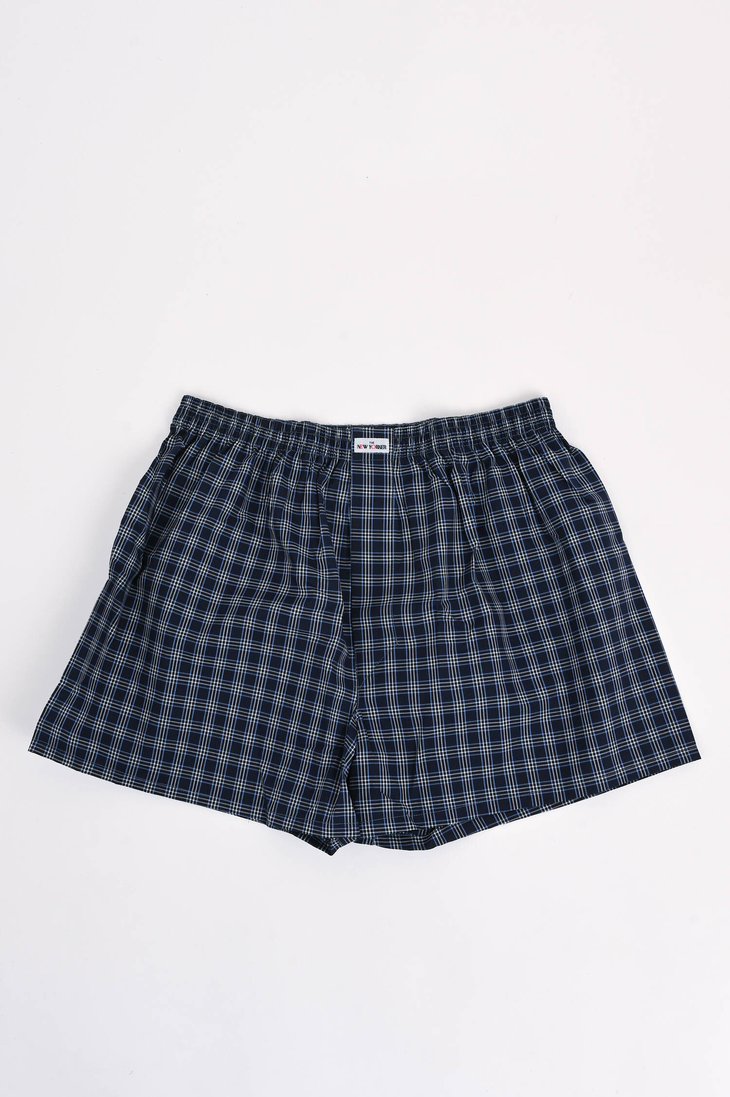 Boxershorts in Dunkelblau/Weiß karriert