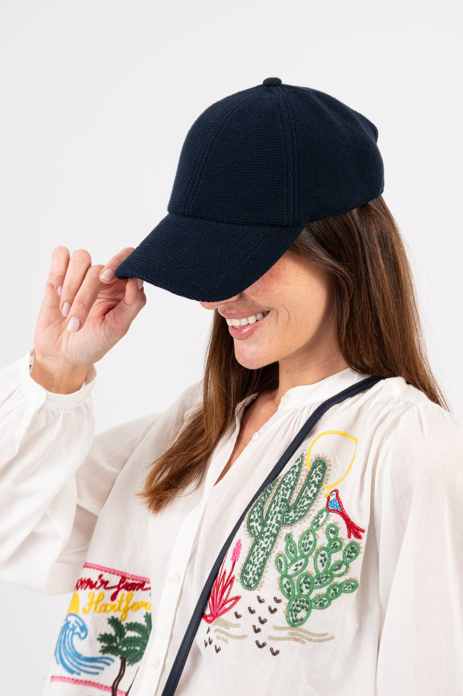 Strick Basecap in Navy