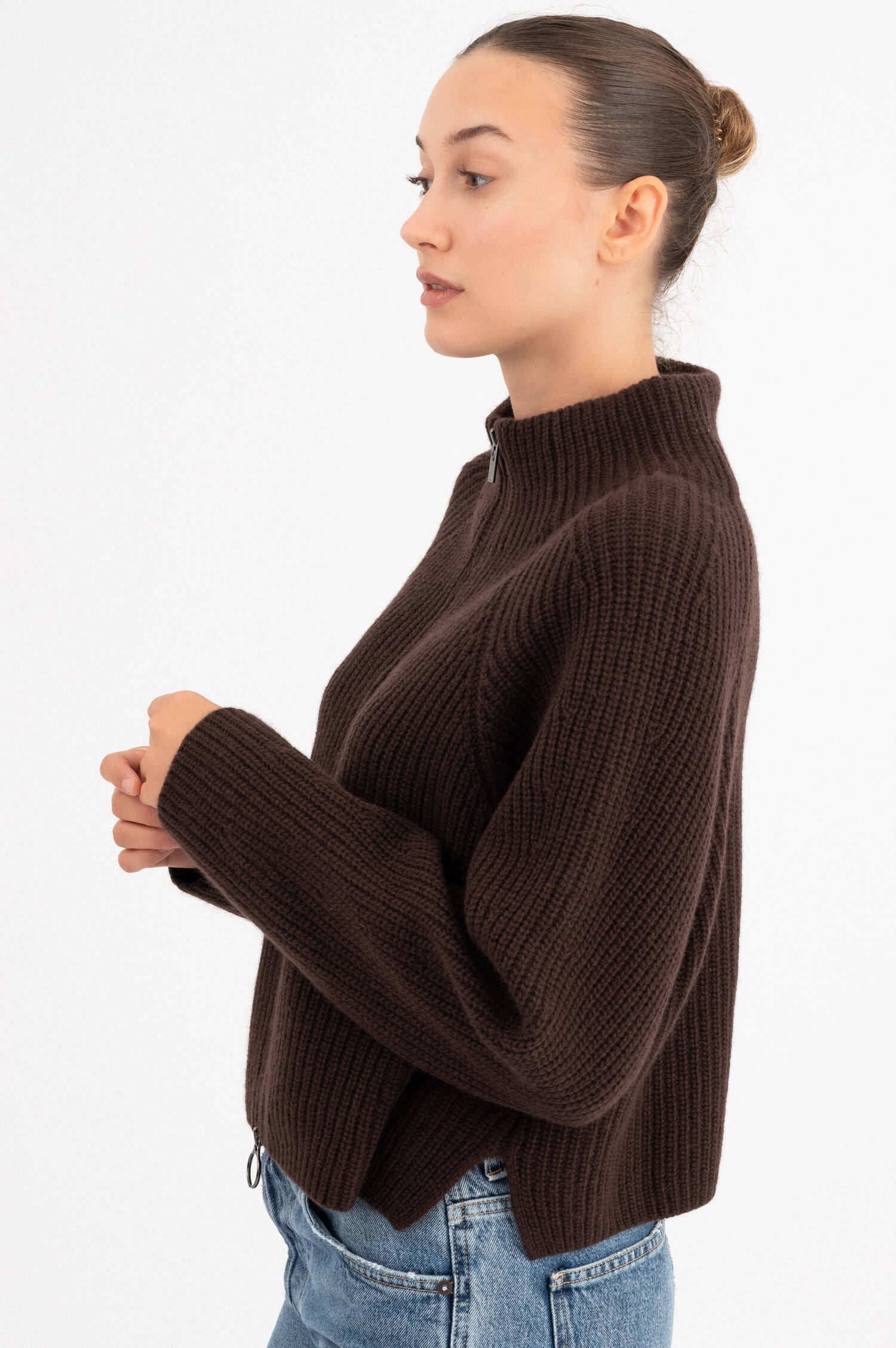 Strick Woll-Cardigan in Braun Strick Woll-Cardigan in Braun