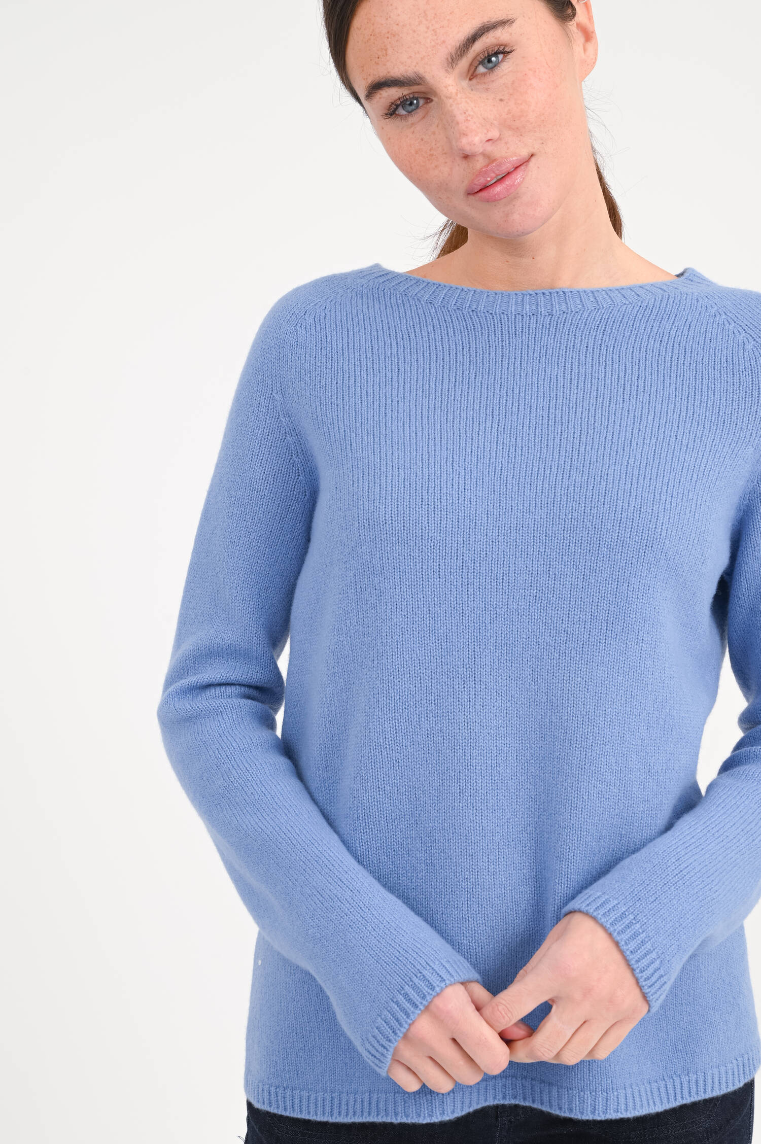 Pullover aus Woll-Cashmere-Mix in Blau