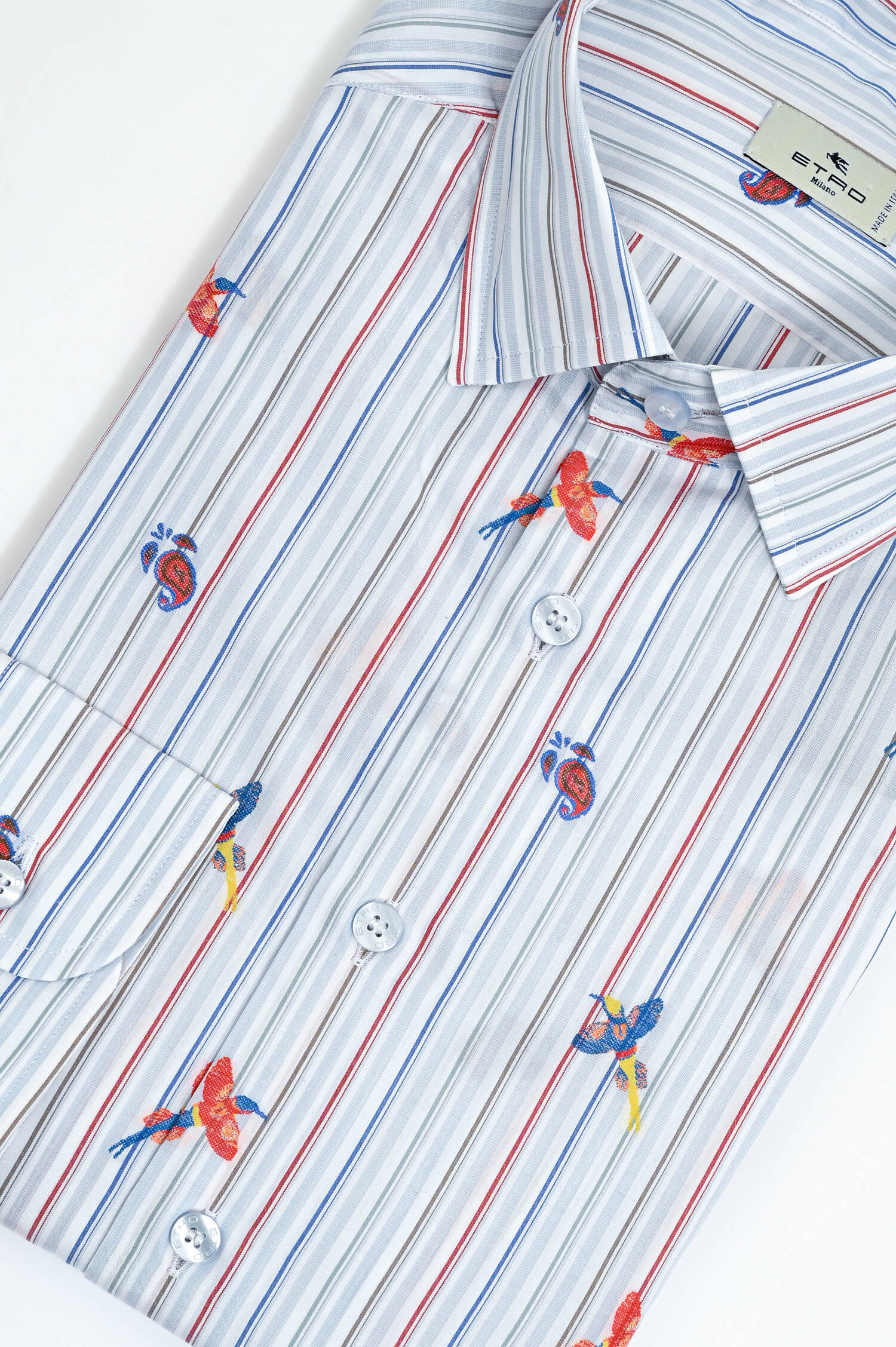 Gemustertes Hemd in Weiß/Multicolor