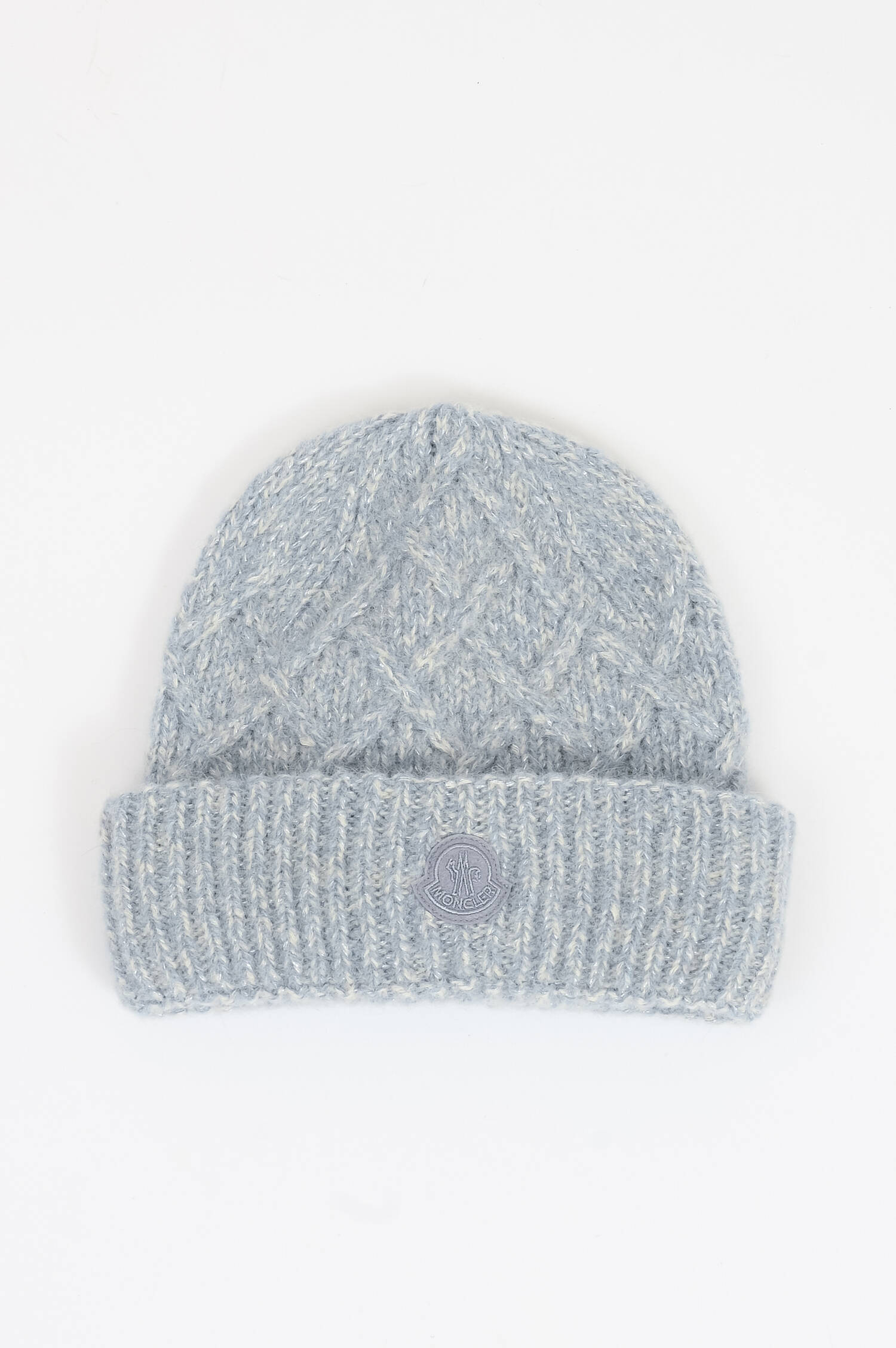 Mütze aus Alpaka-Mix im Zopfstrick Design in Grau