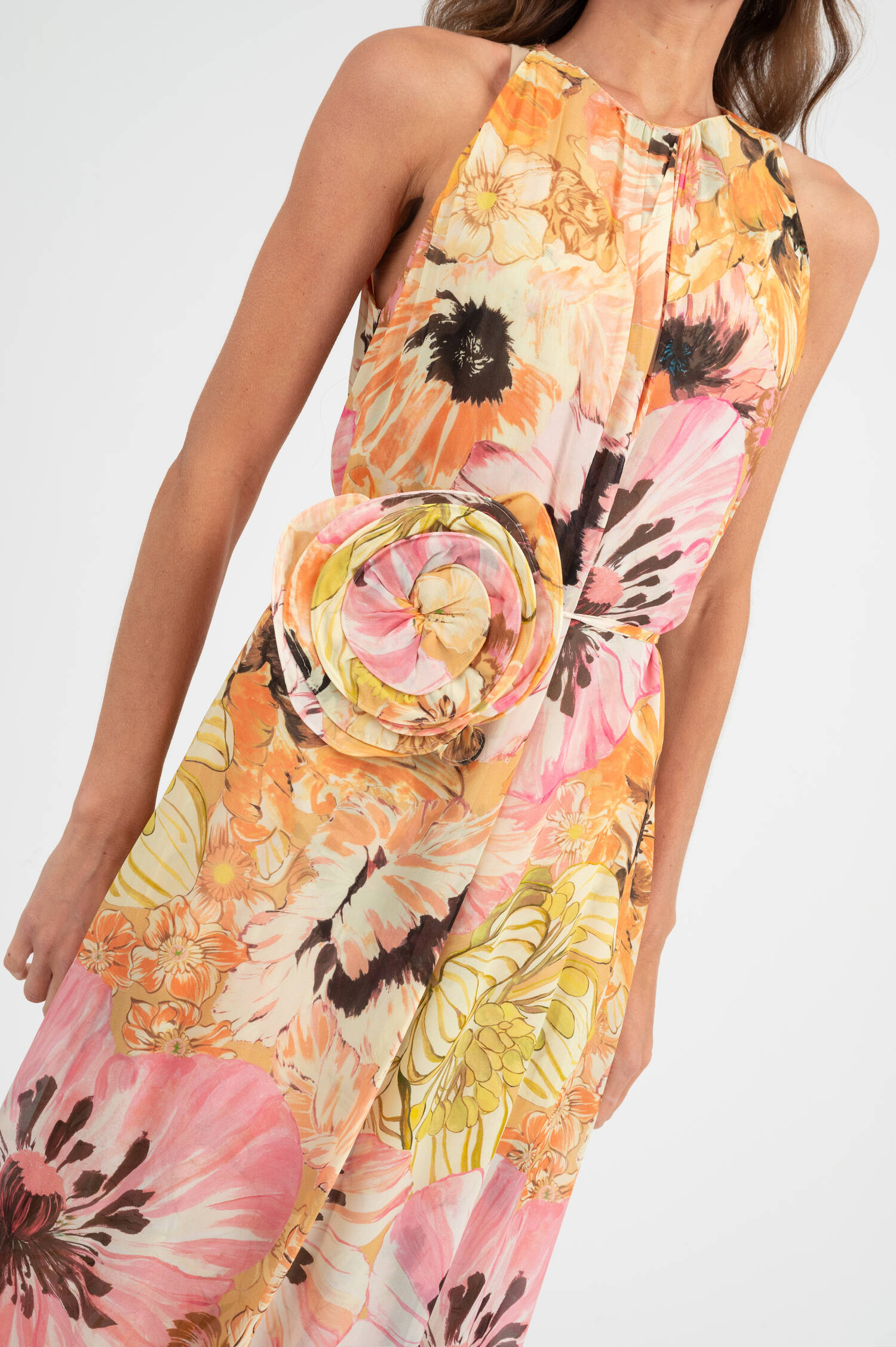 Viskose Kleid in Multicolor